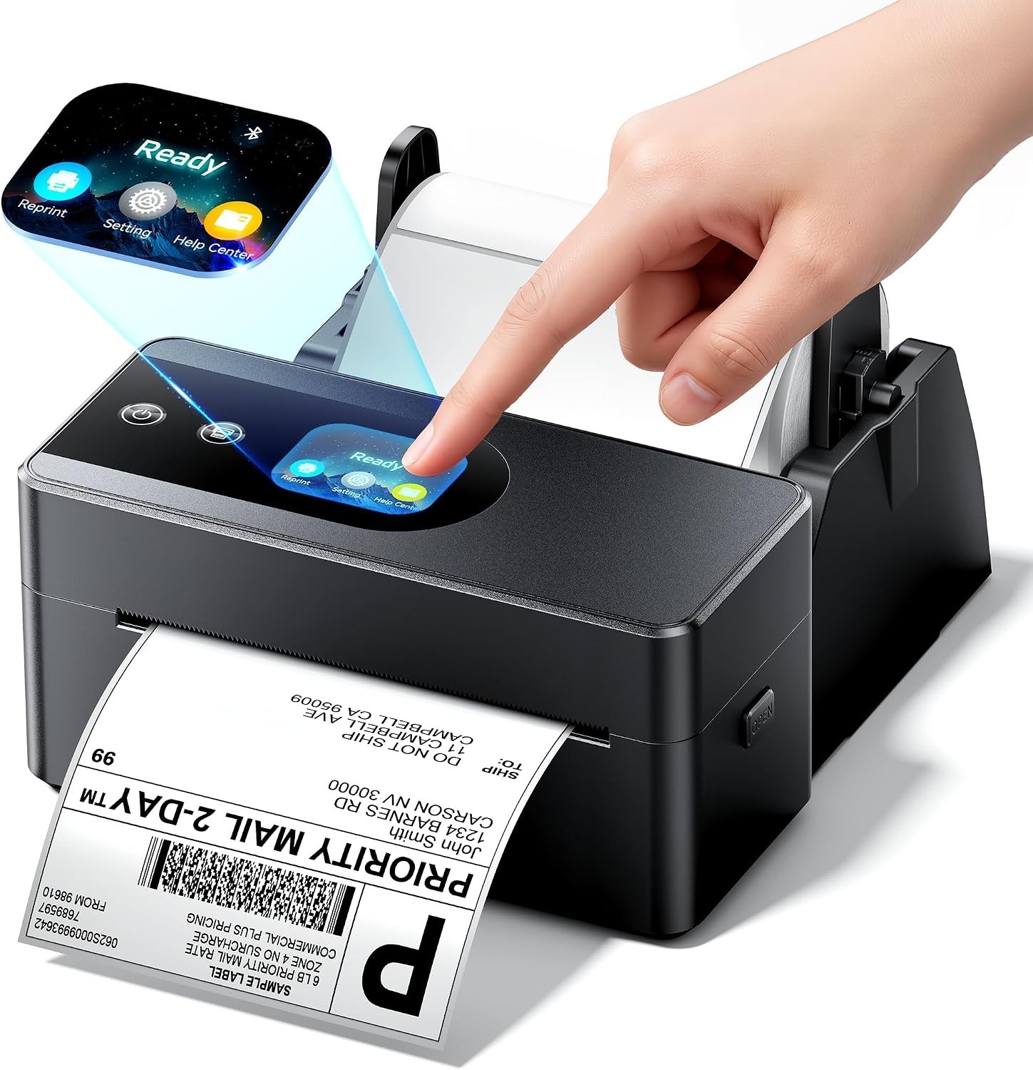 Shipping Label Printer PM64D Touchscreen Bluetooth thermal Printer for eBay USPS