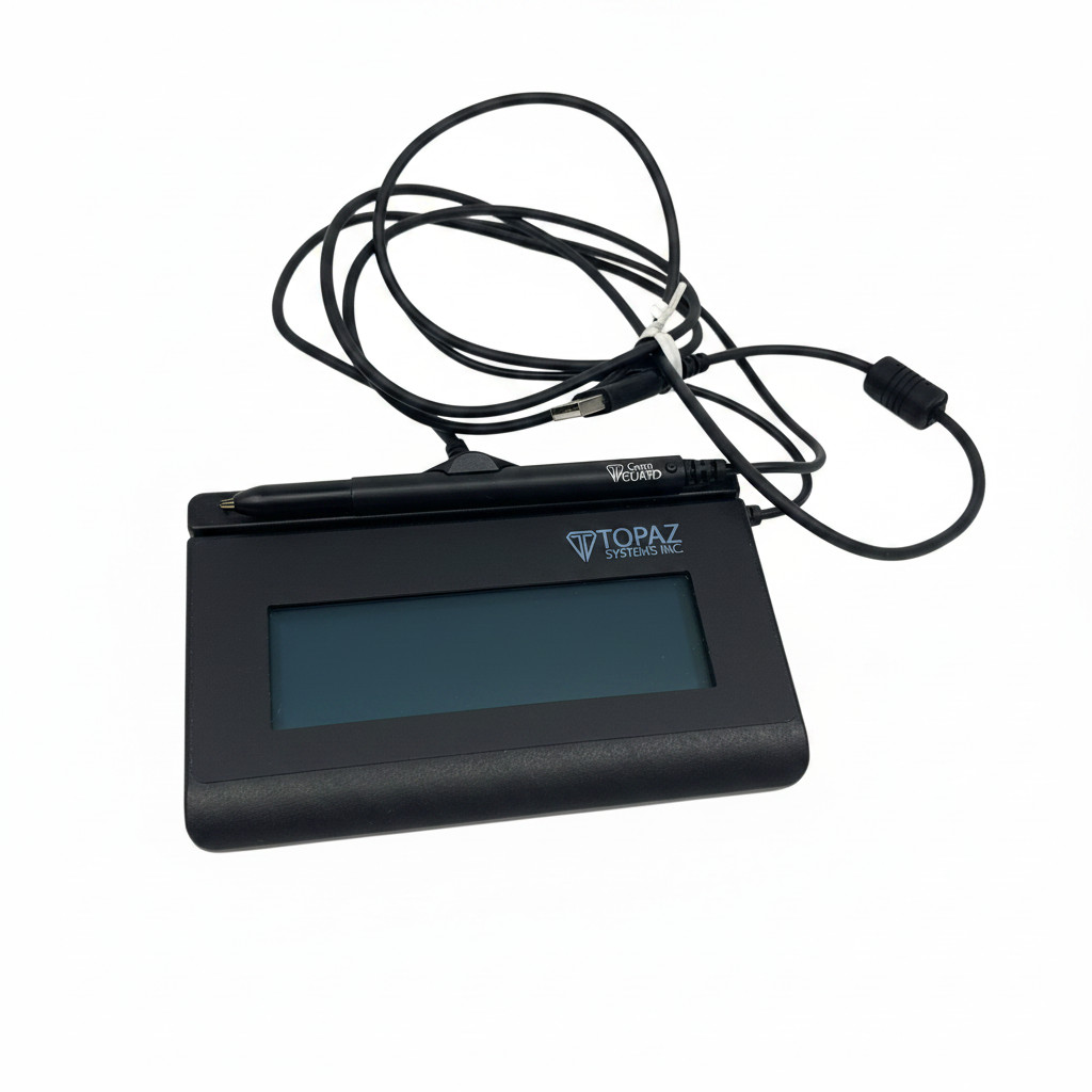 Topaz SignatureGem LCD 1x5 T-LBK462-BSB-R USB Signature Capture Pad Tested
