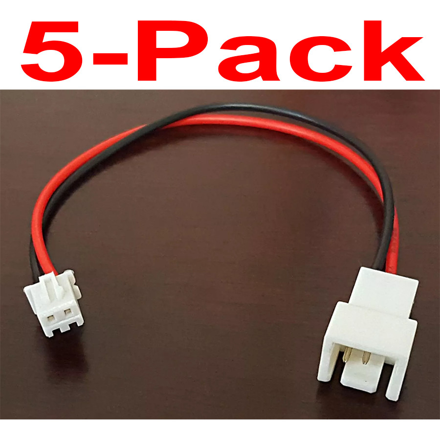 3-pin to 2-pin Cable Adapter Converter Fan Cable YA-C2P (5-Pack)