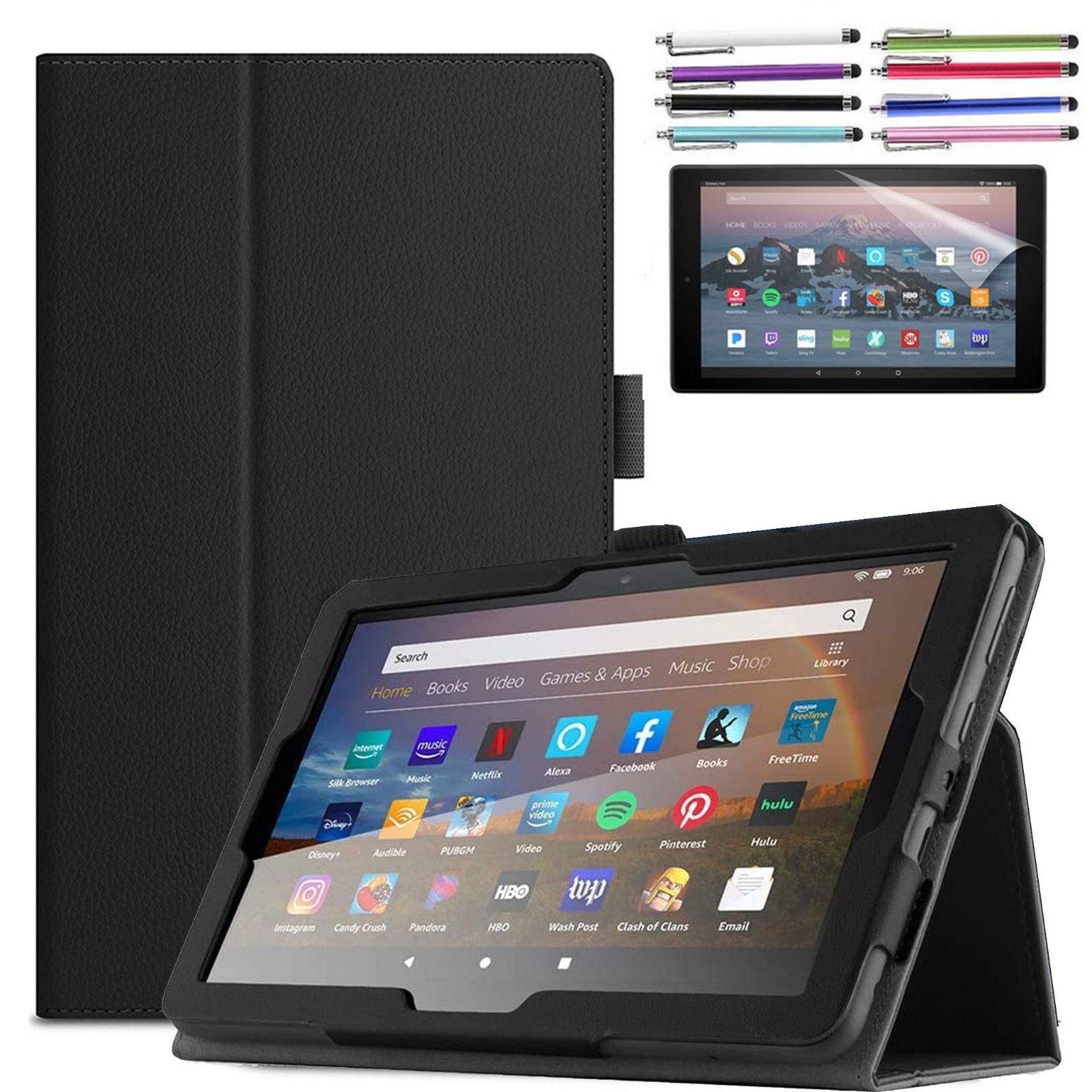 Smart Folio Case for All-New Amazon Fire 7 12th Gen 2022 Cover Auto Wake/Sleep