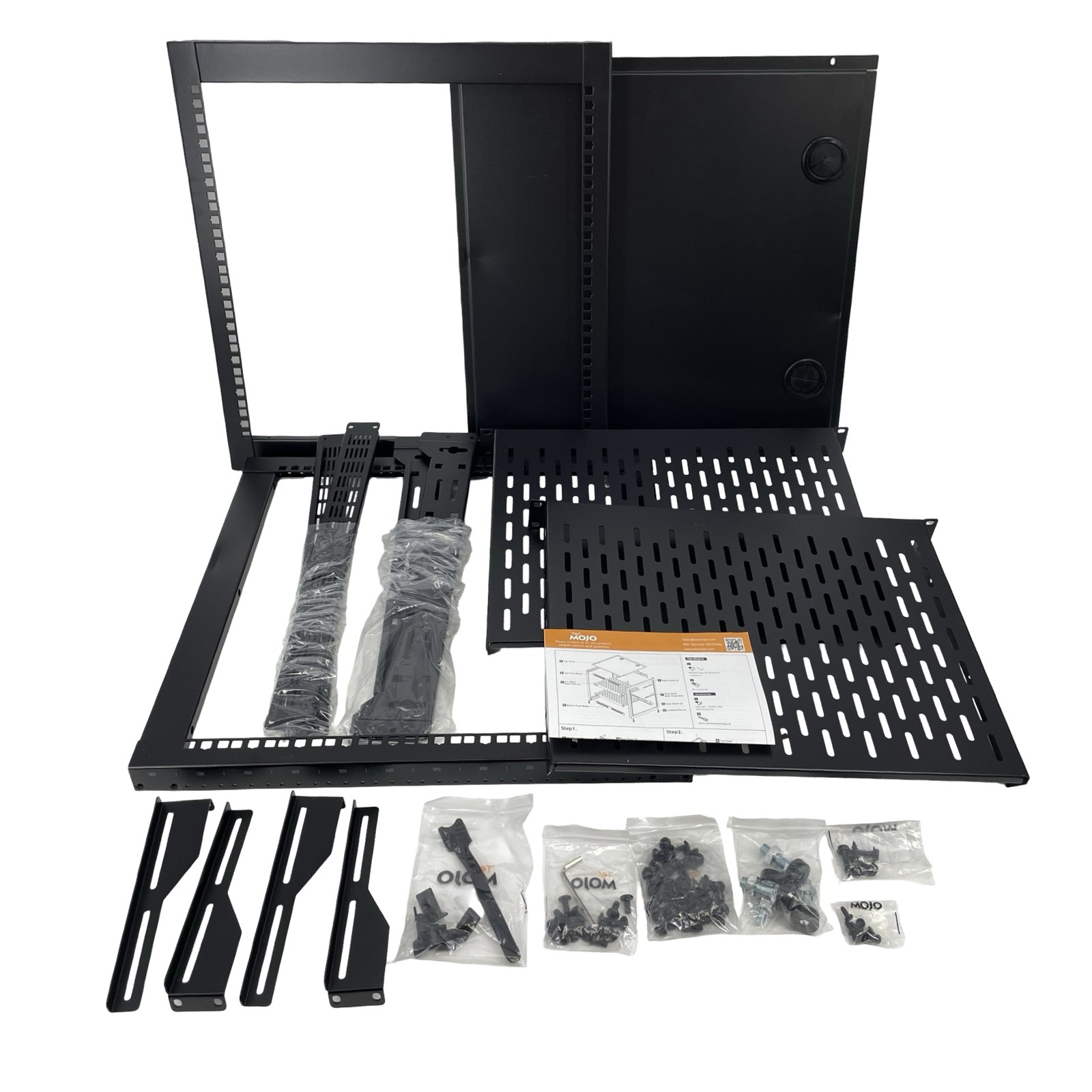 Tecmojo 12U IT & AV Gear Open Frame Network Rack 20.15"Dx20.47"Wx21.02"H #NO6549