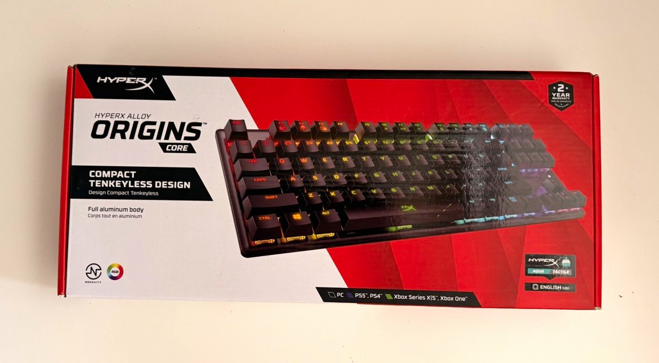 HyperX Alloy Origins Core Mechanical RGB TKL QWERTY USB Wired Keyboard Black