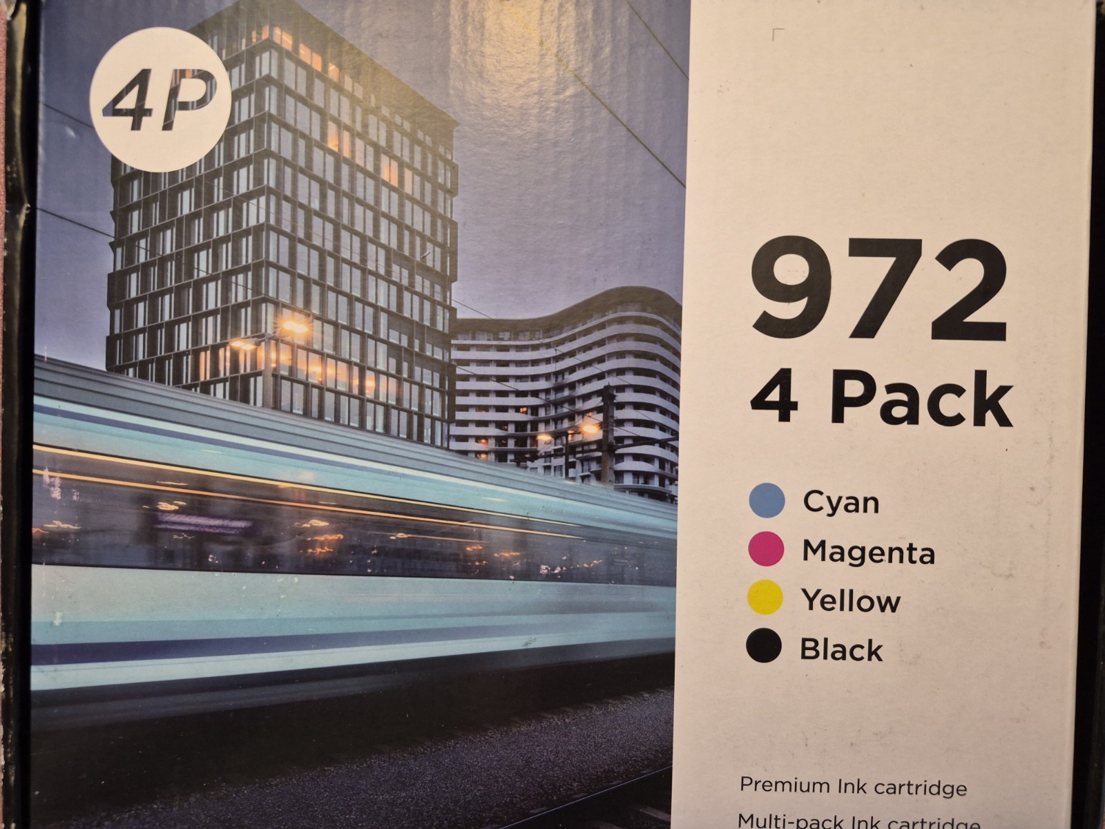 4 pack 972X 972XL Ink Set for HP Pagewide Pro 452dn 452dw 477dn 477dw 552dw 972
