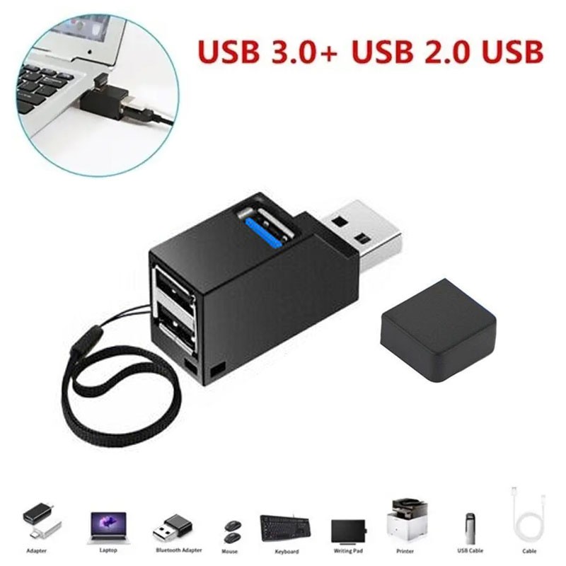USB3.0 Hub 3Ports Mini Splitter High Speed Data Transfer For PC Laptop wholesale