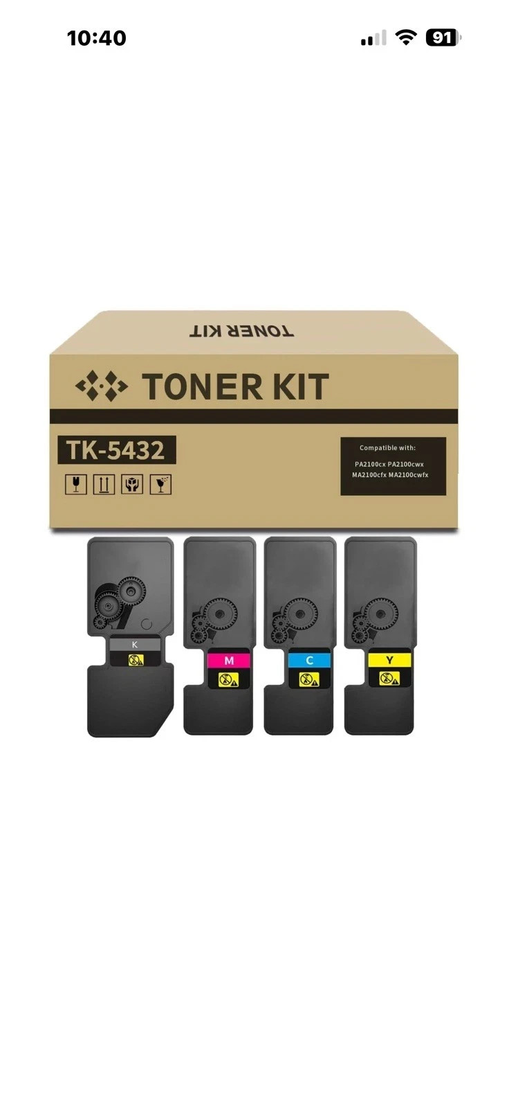 ** NEW Kyocera Toner Cartridges | TK-5432 | Black/Color | High Yield | 4-Pack