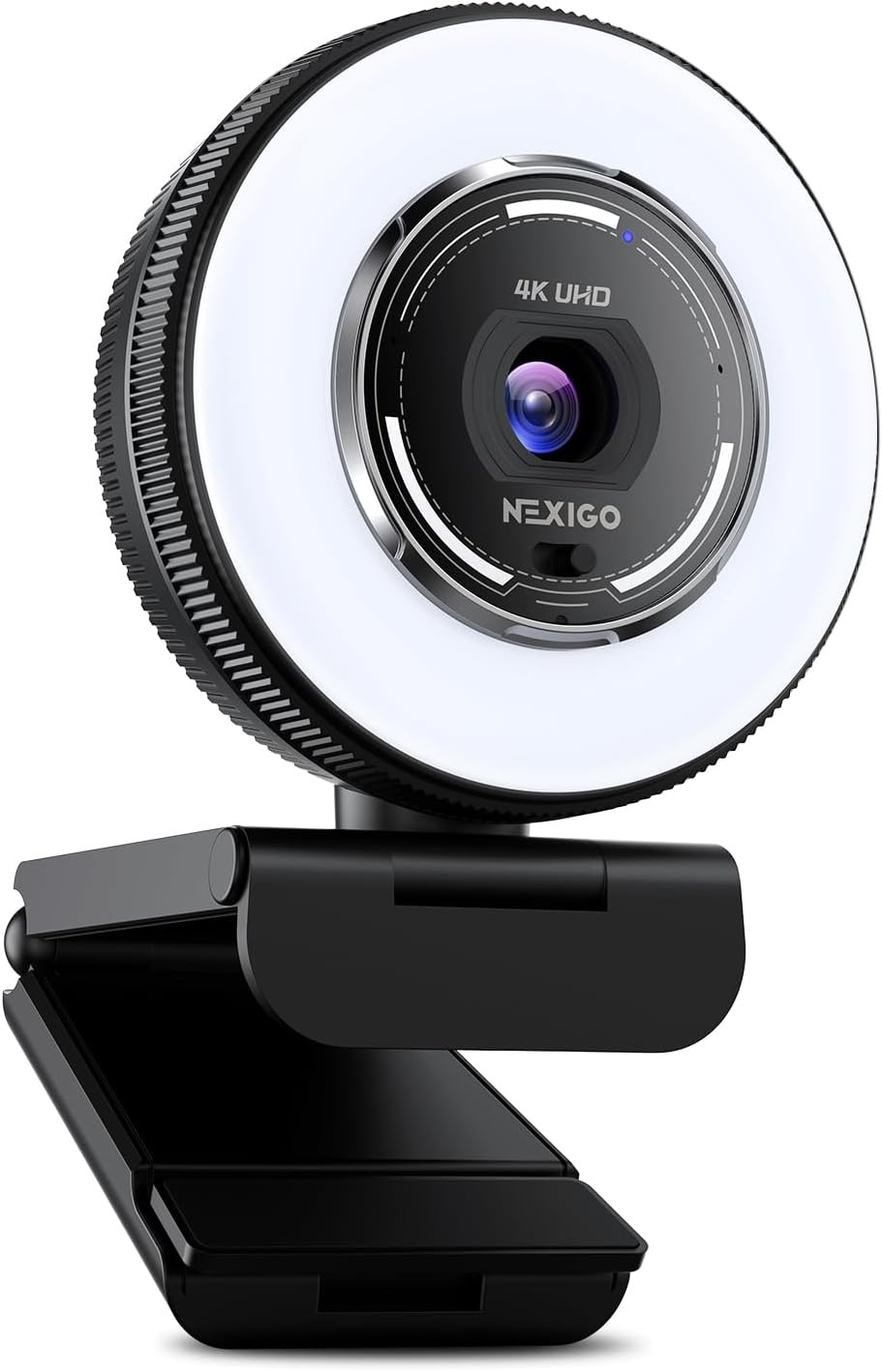 N680E Pro 4K Webcam with Ring Light, PDAF Autofocus, 1080P 60FPS, Dual Noise-Can