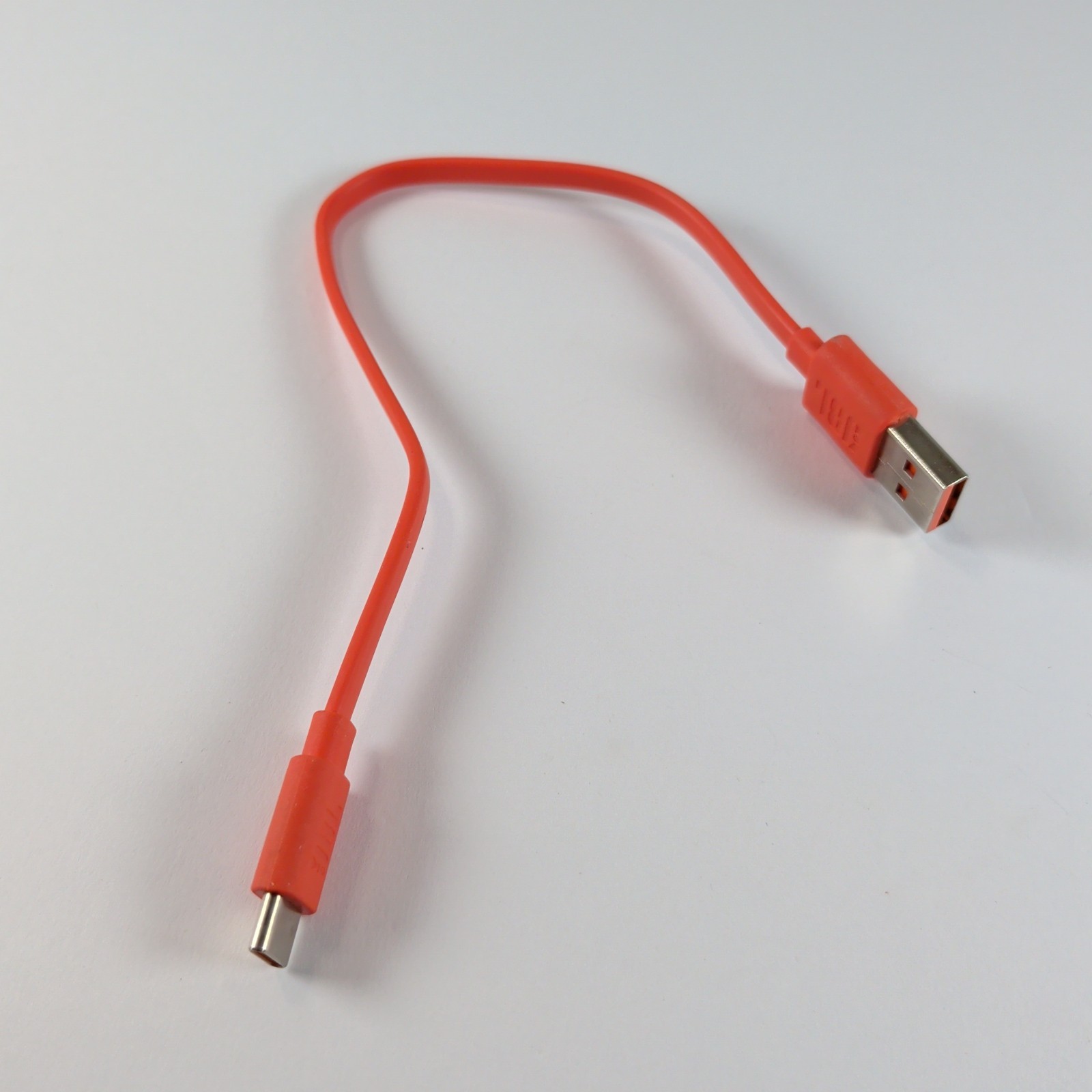 JBL USB Type-C Male to USB Type-A Male Flat Cable Orange 10in Cable Length 10in