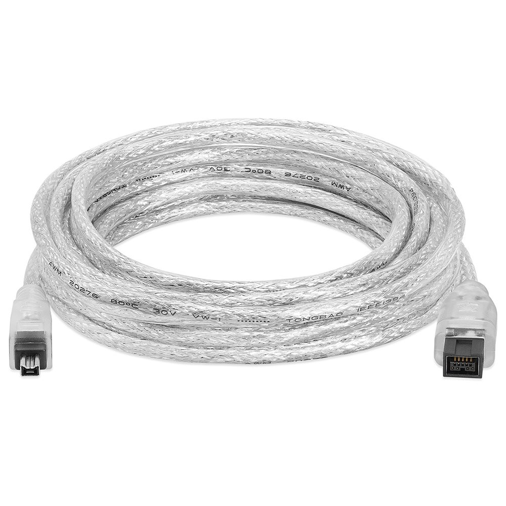 Bilingual FireWire 800 to 400 Cable IEEE 1394 9Pin to 4Pin Cord 15 FT