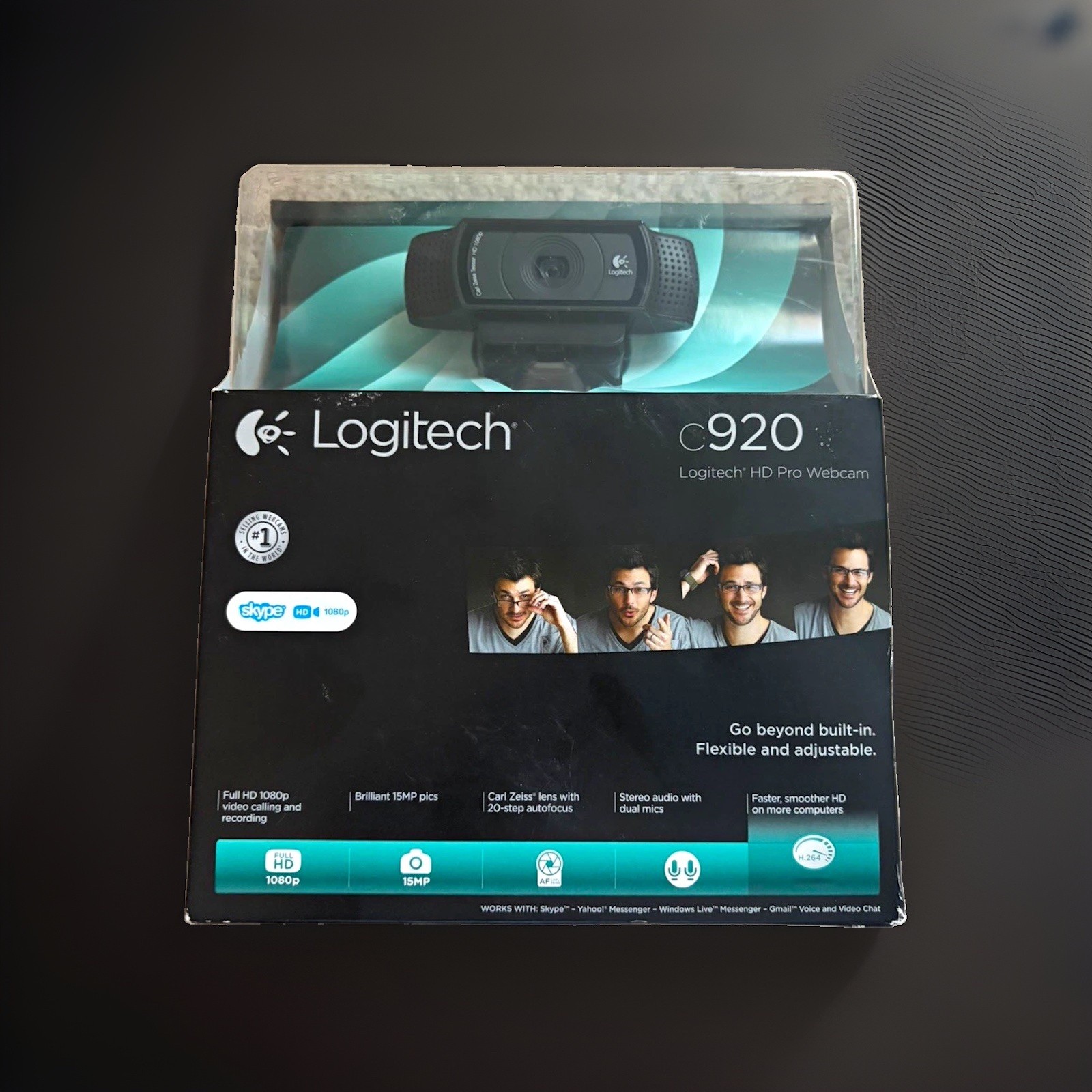 Logitech C920 HD Pro Webcam 1080p 30fps Autofocus Built-In Mic USB 2.0