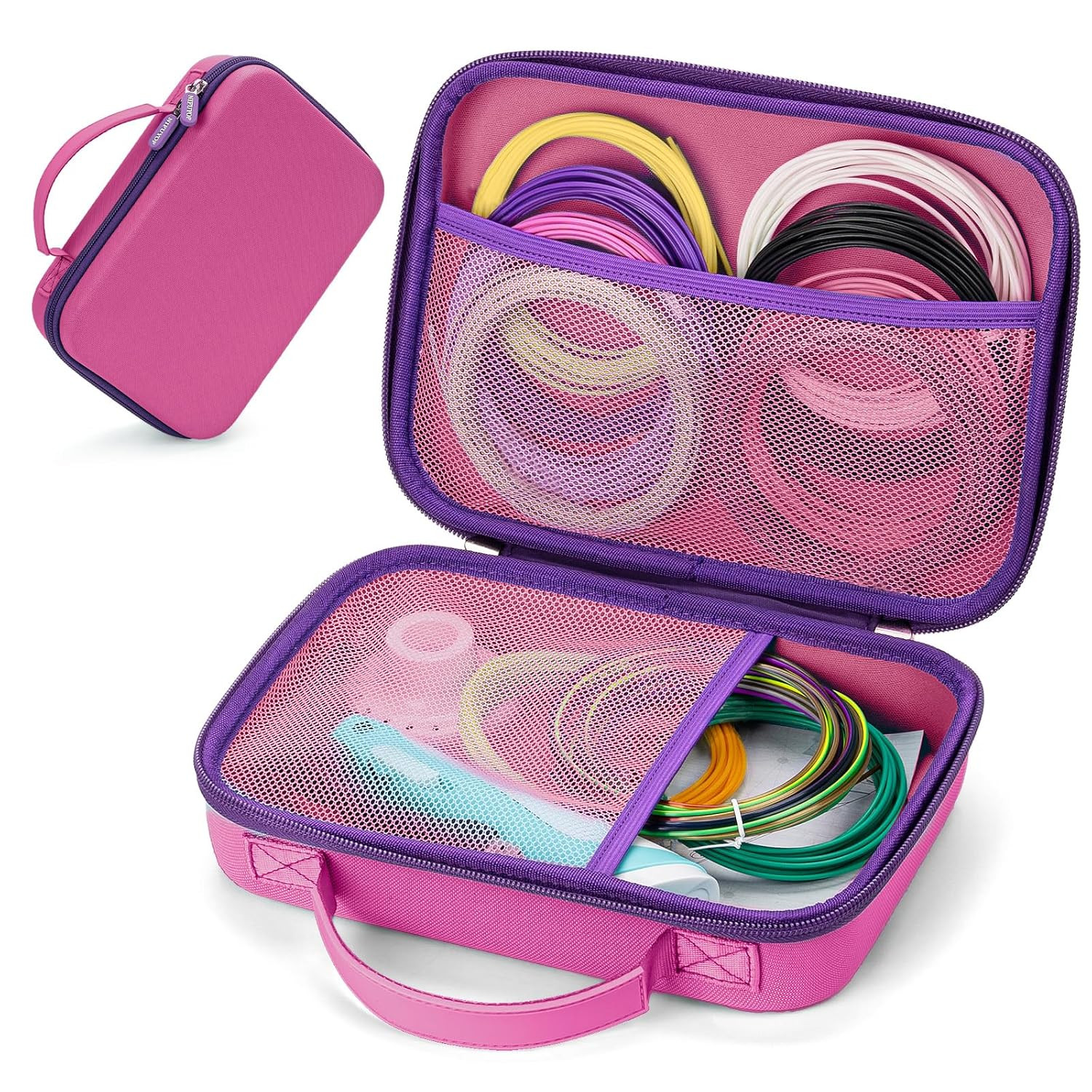 3D Pen Case for Scrib3D, 3D Doodler, MYNT3D, PIKA3D - Pink Purple