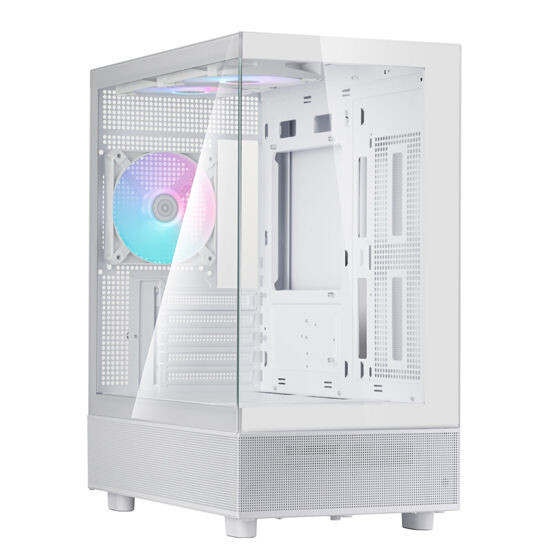 Silverstone LD04-W-ARGB Lucid 04 270° View Micro-ATX CASE (WHITE)
