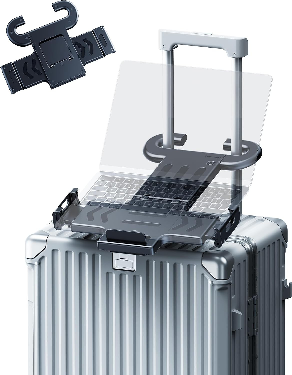 Ergonomic Adjustable Luggage Laptop Stand - 6 Angle Adjustment | Foldable, Retra