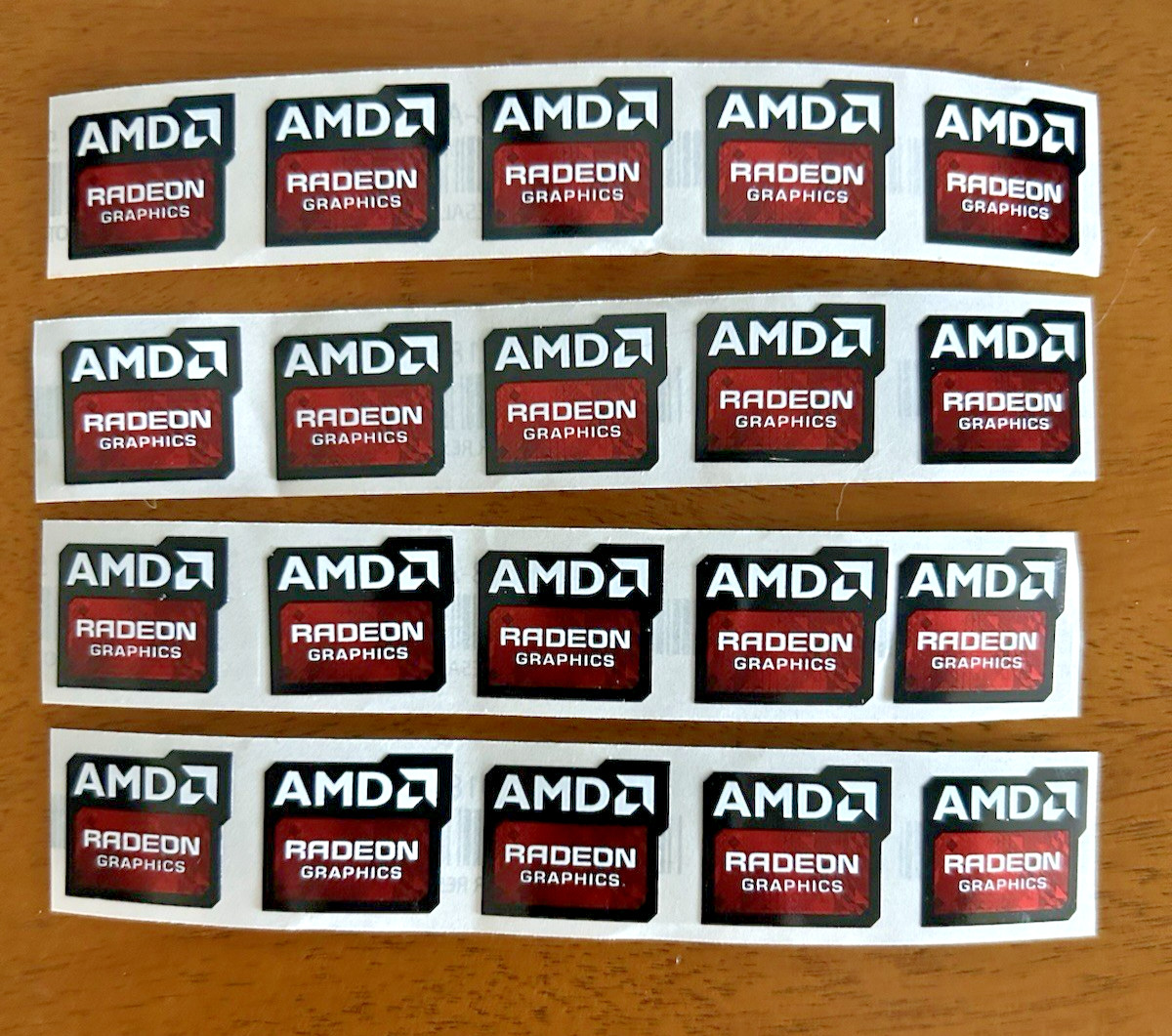 20 PCS AMD Radeon Graphics Stickers - 17.5 x 17.5mm Case Badge Logo Laptop- NEW