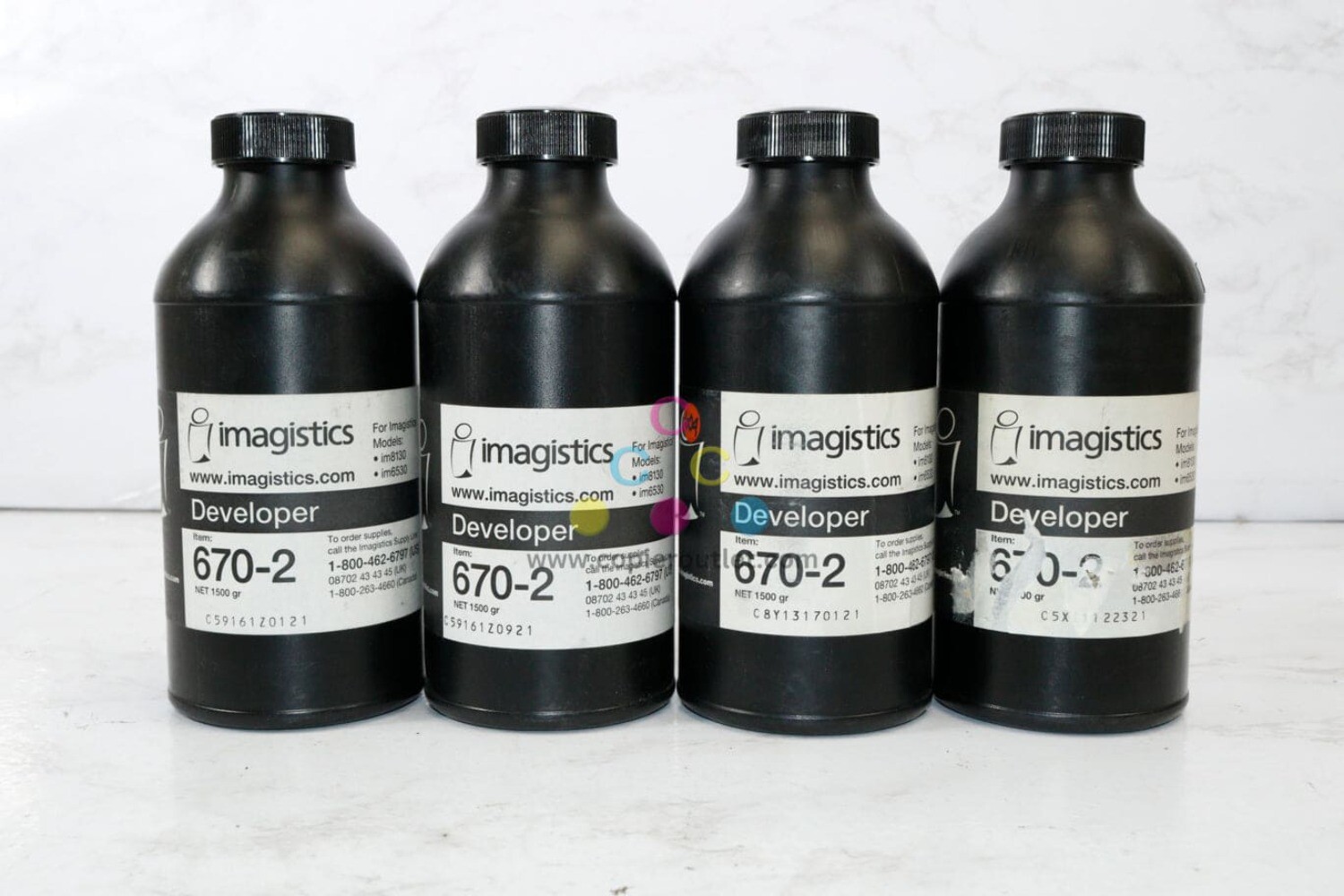 Lot Of 4 OEM imagistics im8130, im6530, Black Developer 670-2 (6702) Same Day Sh