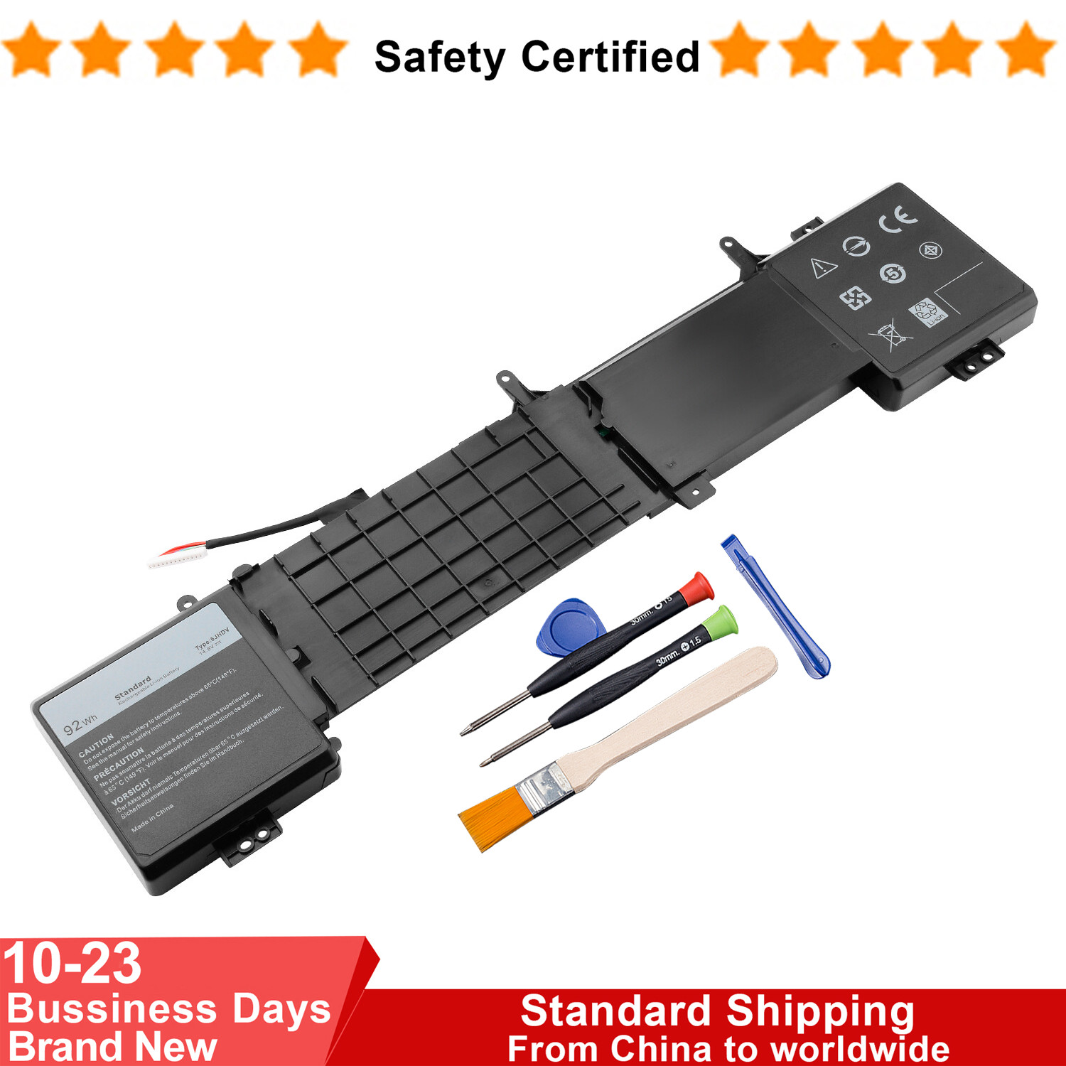 For Dell Alienware 17 R2 R3 14.8V 92Wh Laptop Battery 6JHDV 6JHCY 5046J YKWXX