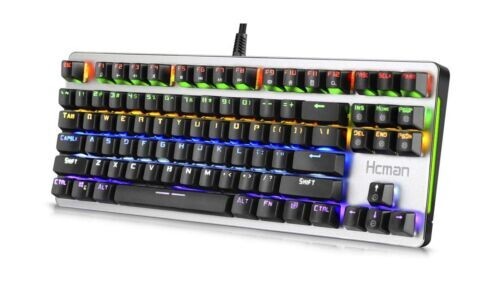Hcman Mechanical Keyboard Blue Switches,21 LED Backlit Modes Gaming Keyboard,...