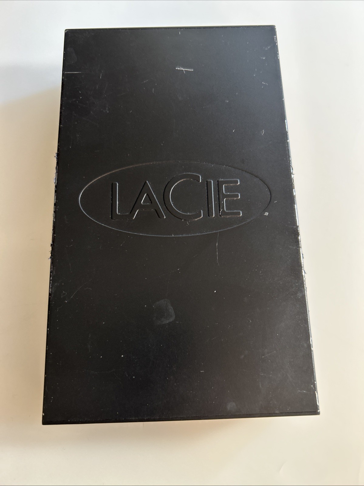 LaCie Black Metal Hard Drive Enclosure Untested Powers Up za3s