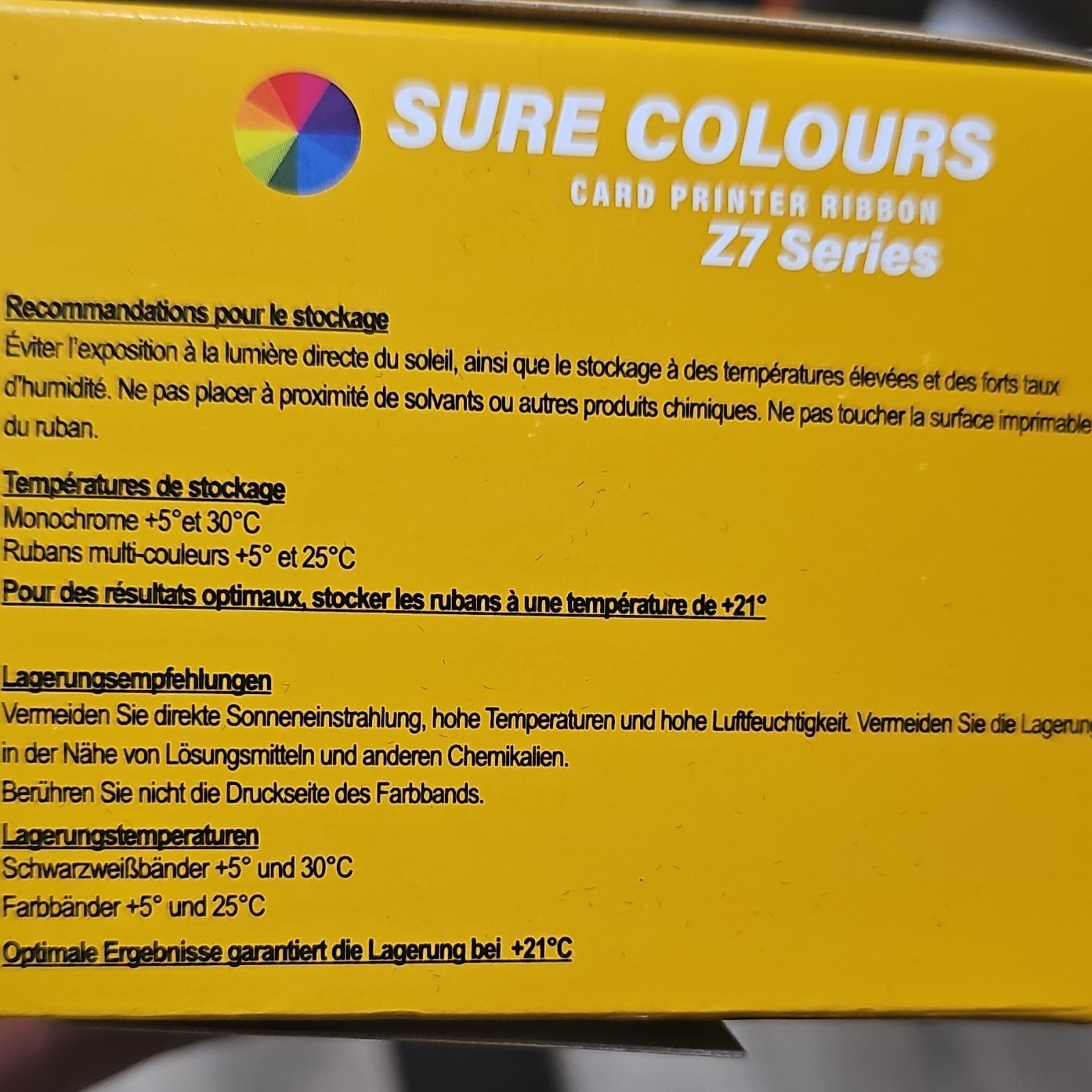 Sure Colours YMCKO Card Printer Ribbon for Zebra ZXP7 Z7 Series MPN 800077-742