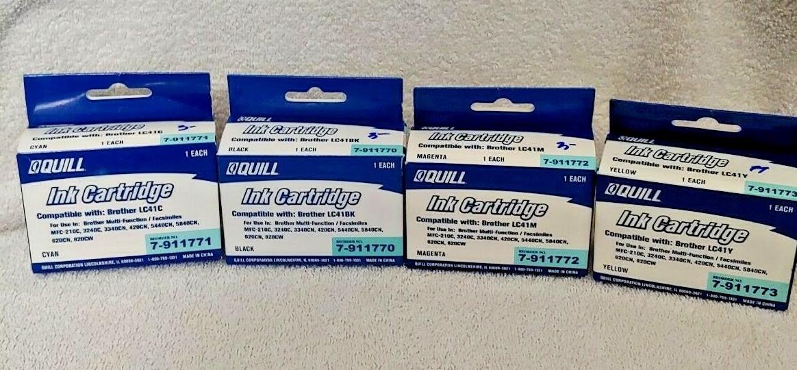 Quill 7-911770 Compatible With Brother LC41 - Lot of 14 Catridges - NIB
