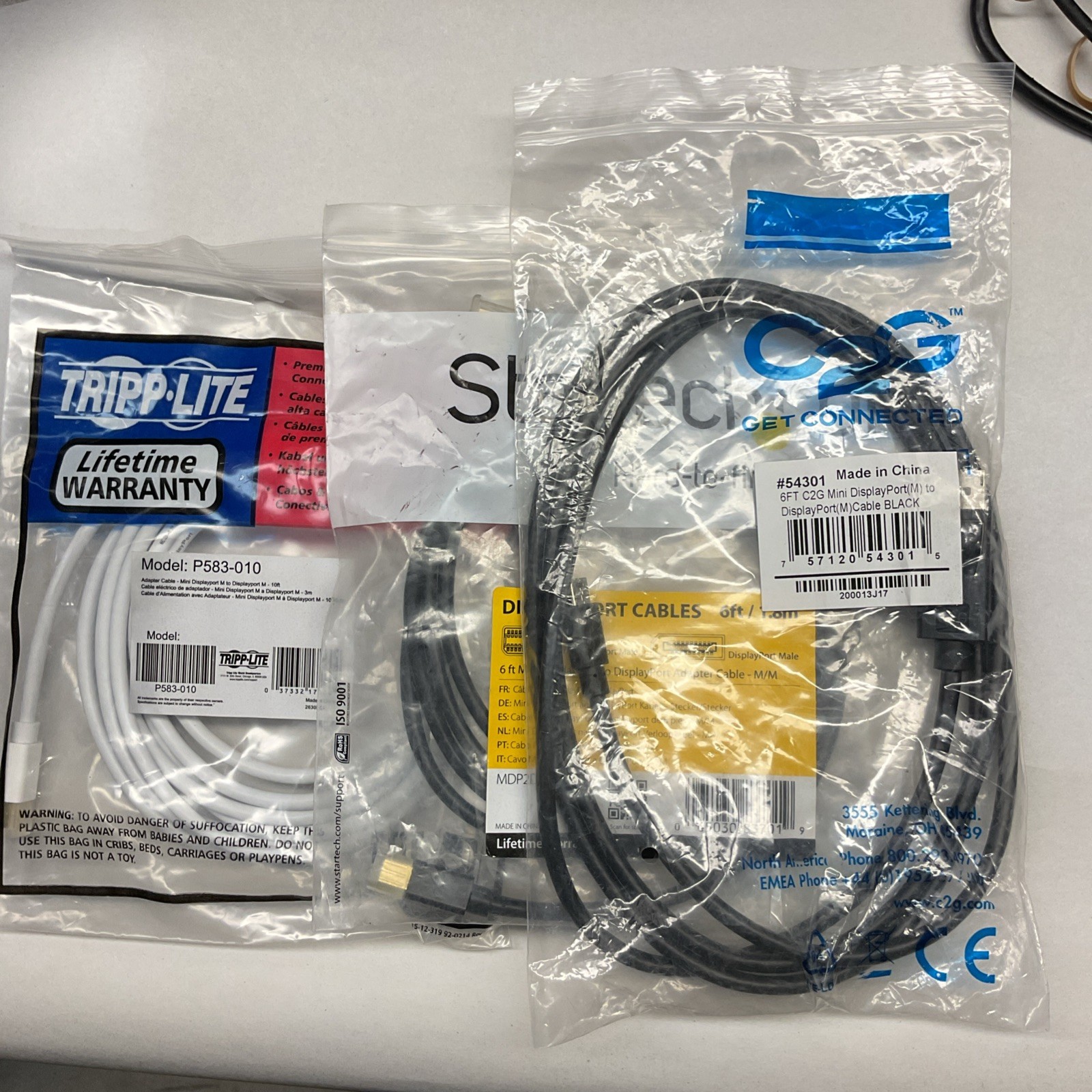 LOT OF 21 Mini DisplayPort to DisplayPort Cable 6ft 4K DP to DP Thunderbolt 1/2