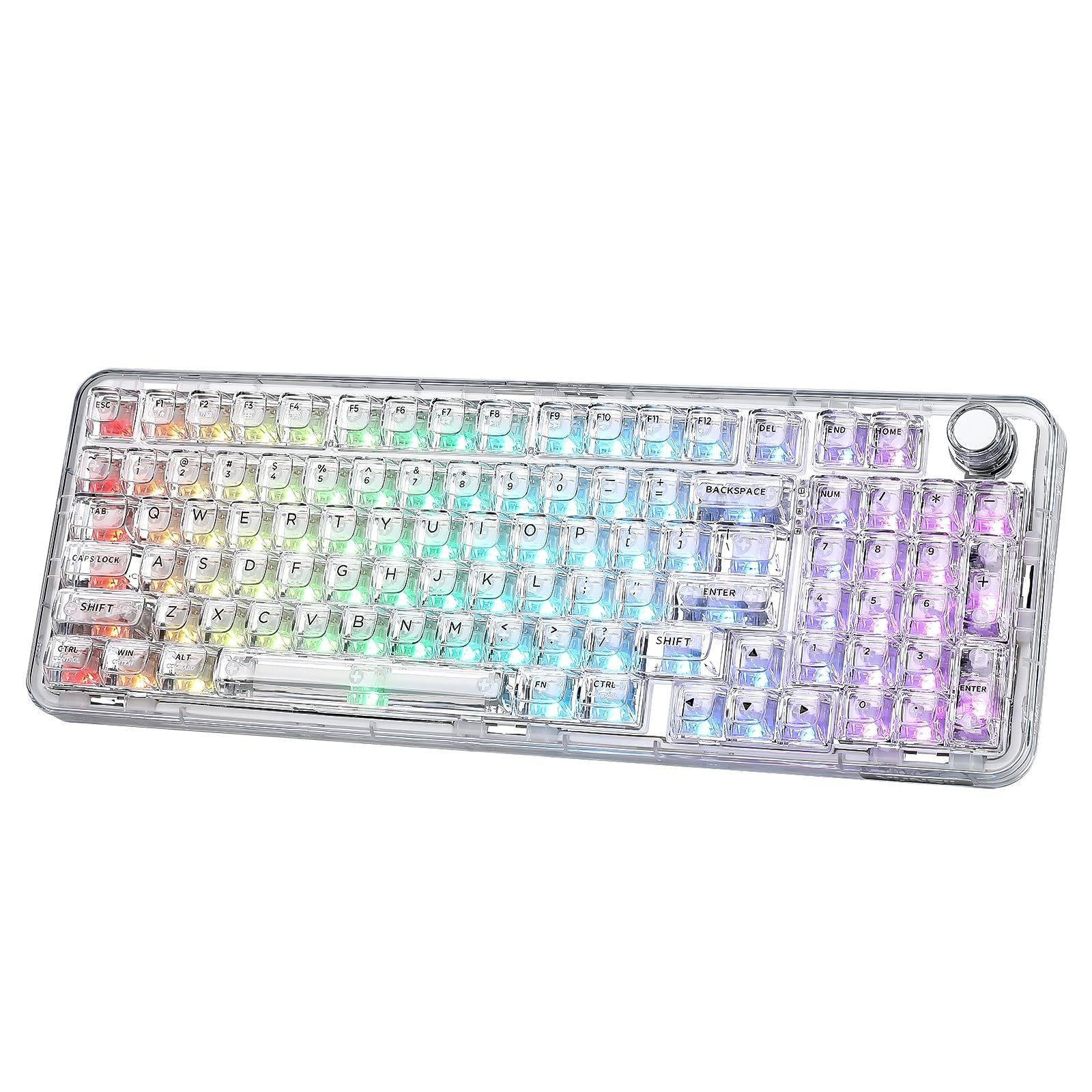 YUNZII X98 QMK/VIA Wireless Mechanical Gaming Keyboard with Knob,Tri-Mode BT5...