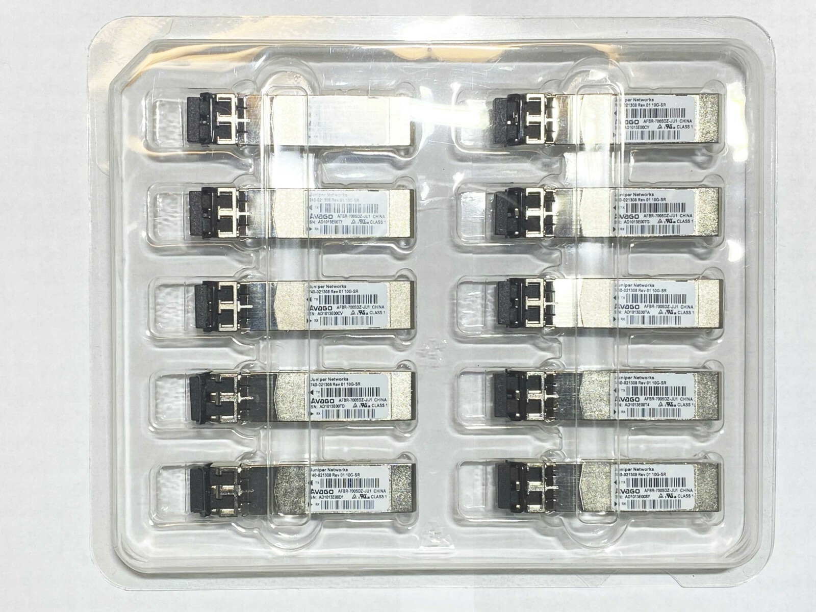 Juniper EX-SFP-10GE-SR SFPP-10GE-SR 740-021308 QFX-SFP-10GE-SR 850nm MMF Optics