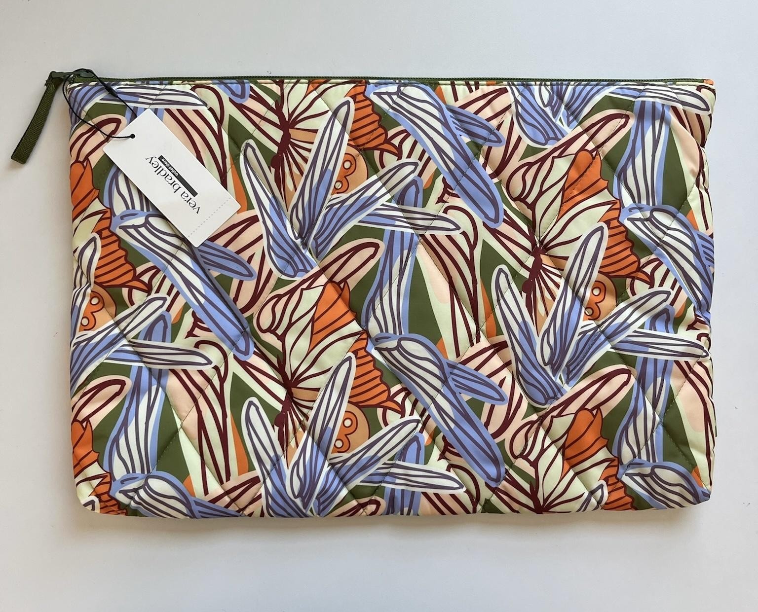 Vera Bradley Essential Laptop Pouch Sleeve Case Dragonfly By Multicolor Zip