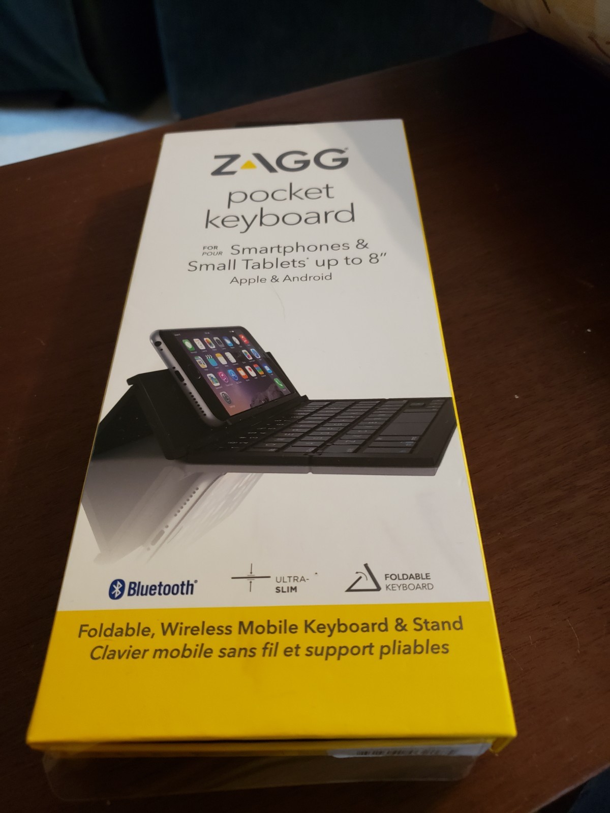 ZAGG Foldable Pocket Keyboard for Smartphones & Small Tablets Bluetooth