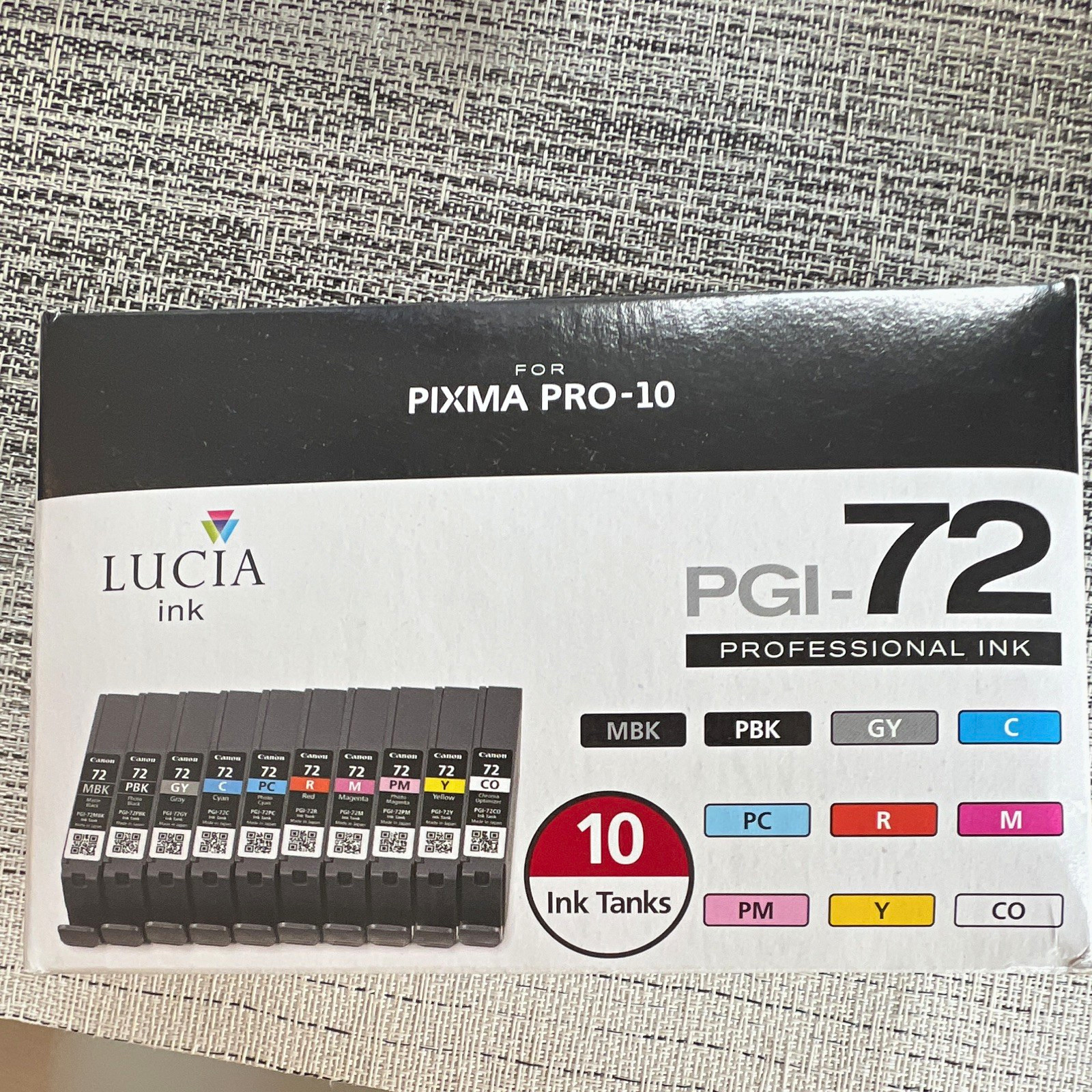 Canon PGI-72 LUCIA Genuine Inkjet Ink Cartridges 10-Pack for PIXMA PRO-10