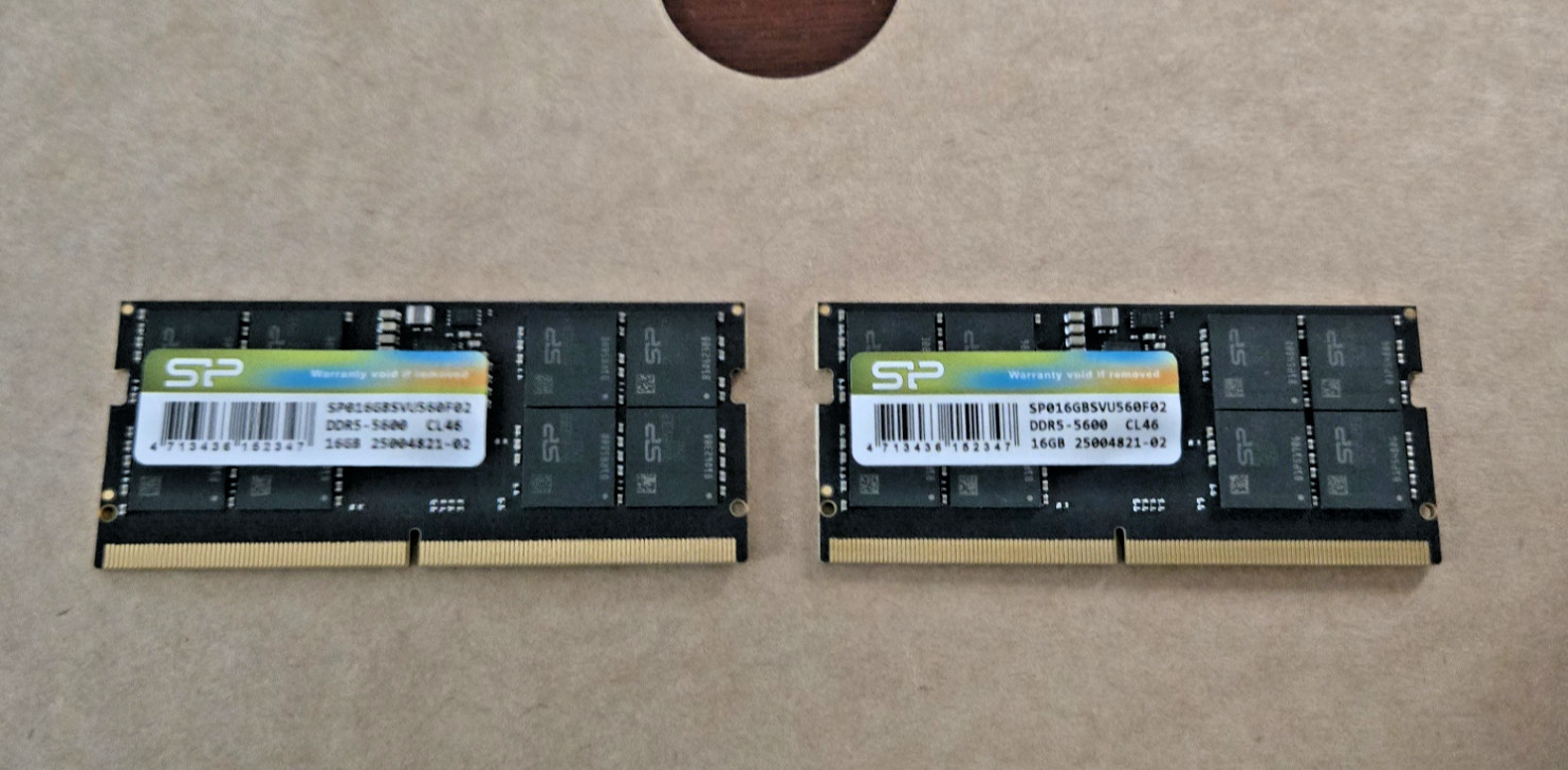 Silicon Power 32GB (2x16GB) DDR5 5600 CL46 1.1V SODIMM Non-ECC Laptop Memory RAM
