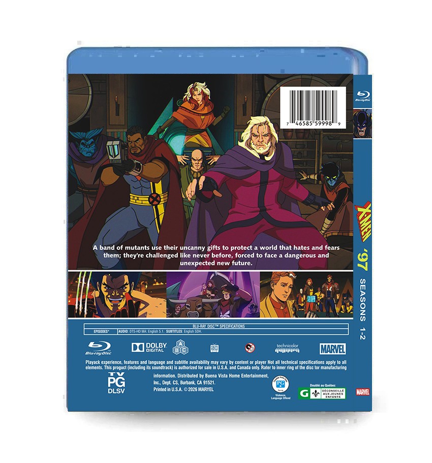 New Sealed X-Men '97 Season 1-2: (2BD) 2-Disc Blu-ray Box Set English All Region