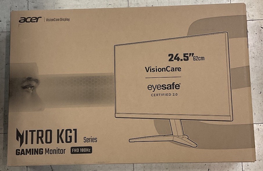 Acer Nitro KG1 24.5" Full HD 1920 x 1080 PC Gaming Monitor - New Sealed