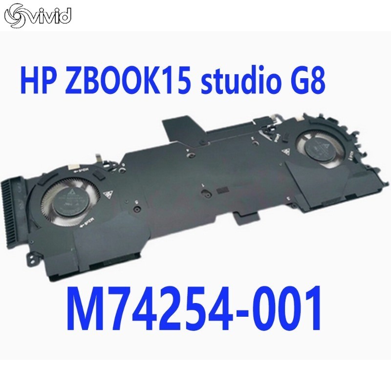 For HP ZBOOK15 Studio G8 Laptop CPU GPU Cooling Fan with Heatsink M74254-001