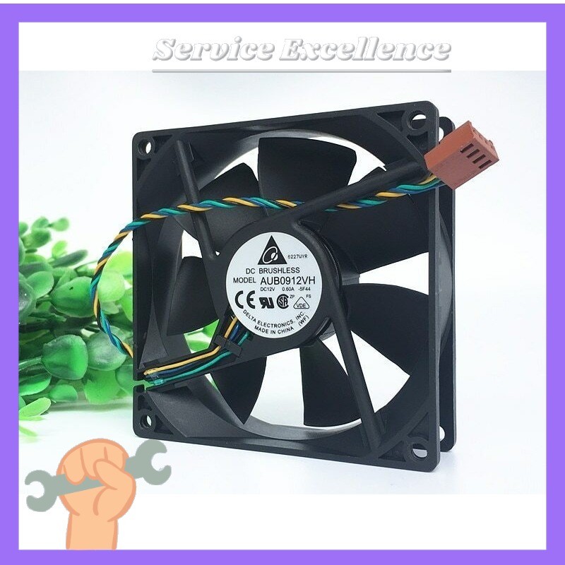 Delta Original AUB0912VH 9025 DC 12V 0.60A 90*90*25MM 4-wire PWM Cooling Fan