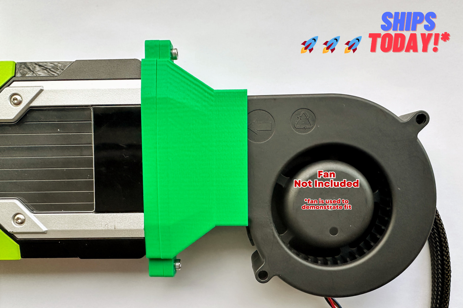 Nvidia Tesla Blower Fan Kit for M40,K80,P40,P100,V100s (Fan Shroud Only)