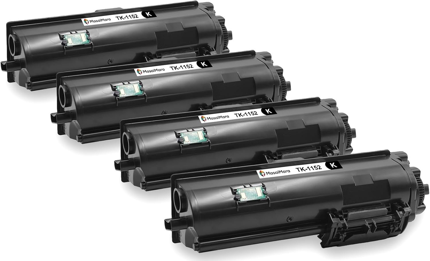 (4 PACK) TK-1152 Black Toner Compatible Kyocera ECOSYS P2235 M2635 M2135 4PK