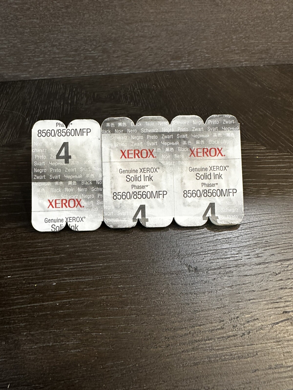 Genuine Xerox 8560/8560MFP Black Solid Ink Toner Cartridge Phaser Qty 3