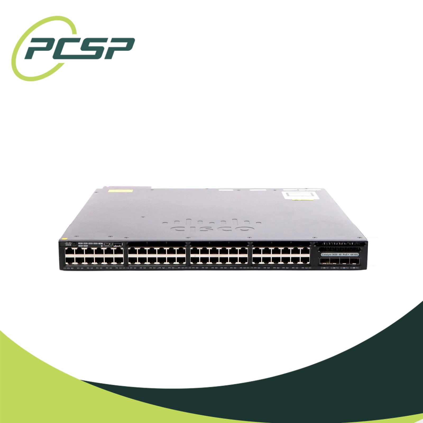 Cisco WS-C3650-48FQ-L 48-Port PoE+ 4x10G Switch 2x PSU 3x Fan Rack Kit