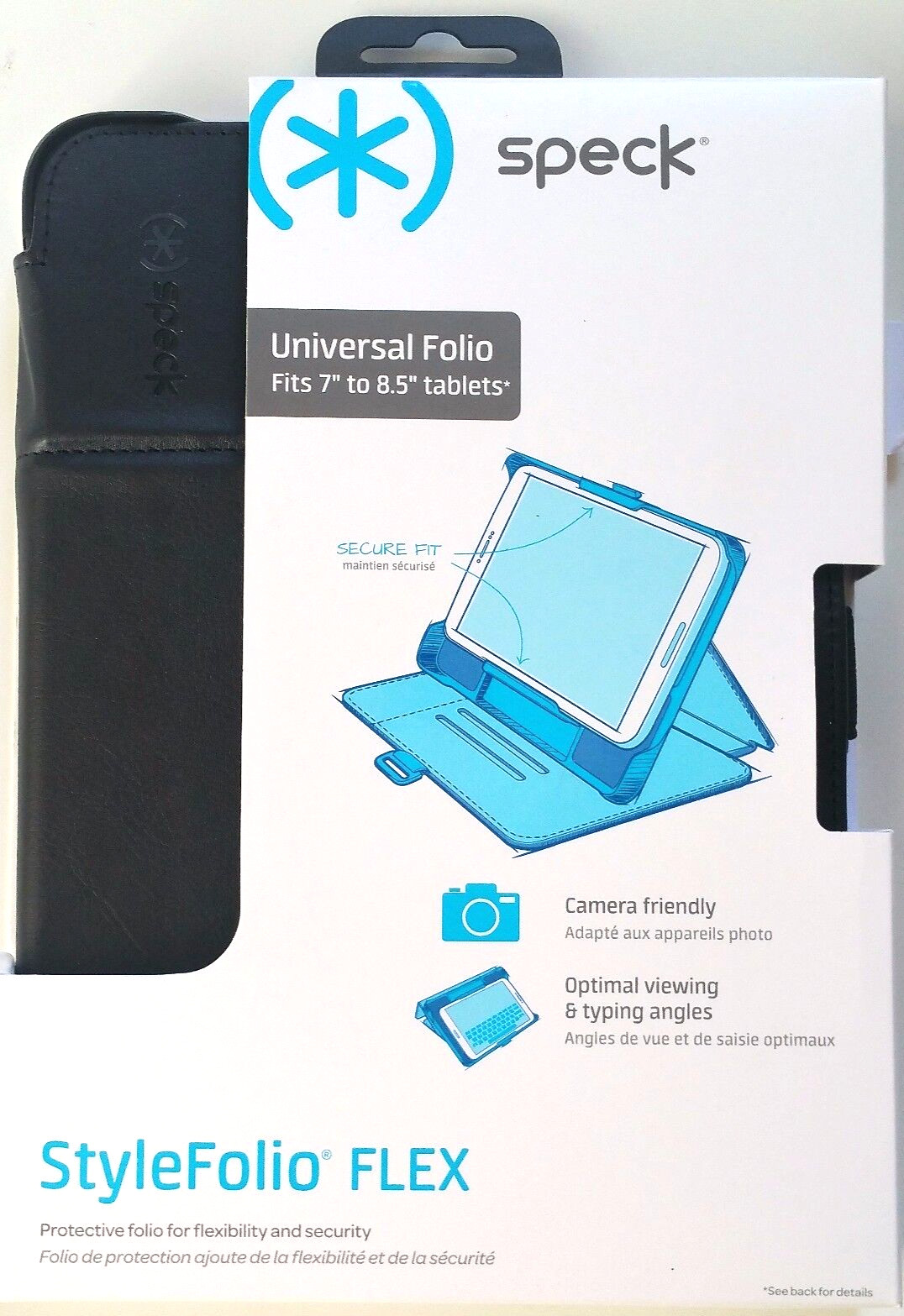 Speck StyleFolio FLEX Case Universal Folio for 7- 8.5" Tablets Black NEW OEM
