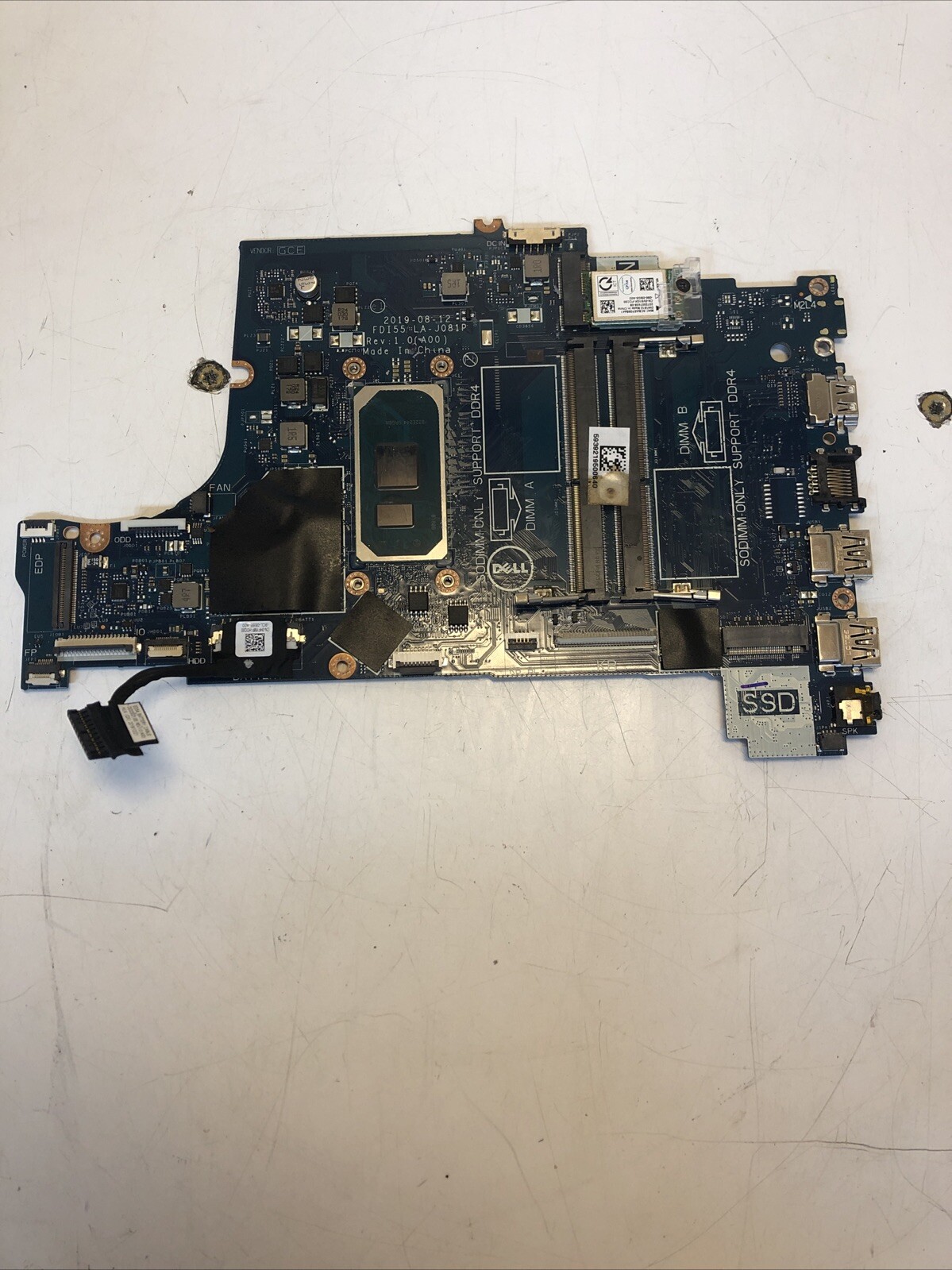 Dell FDI55 LA-J081P Laptop Motherboard for parts untested