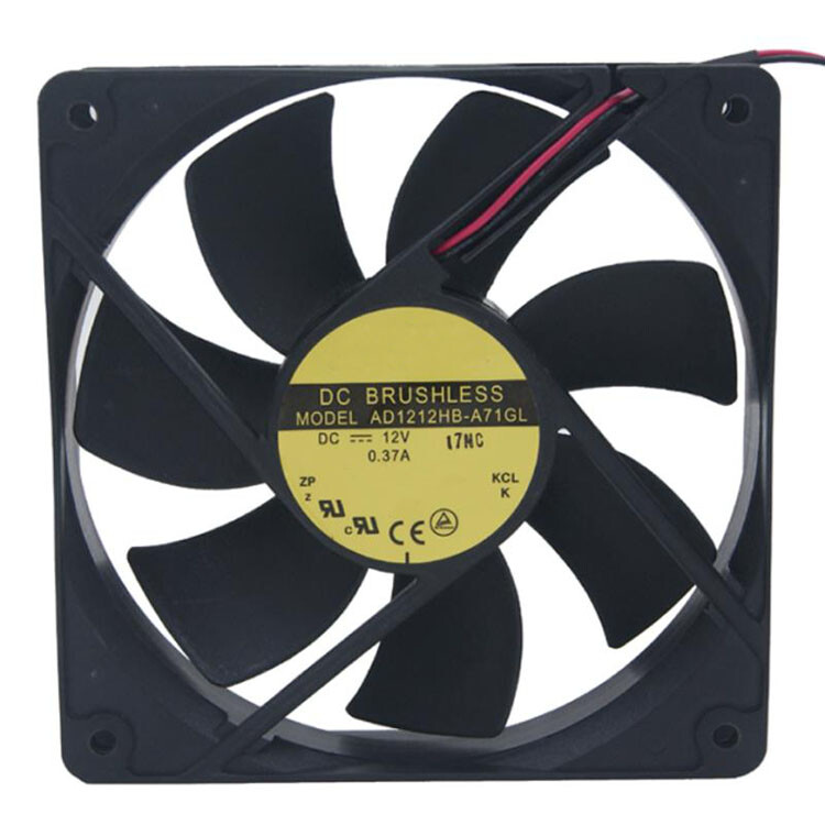 For ADDA AD1212HB-A71GL DC 12V 0.37A 2Pin 120*120*25MM Server Axial Cooling Fan