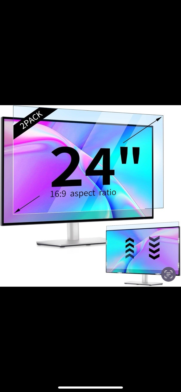 IPROKKO【2 Pack】24 inch Anti-Blue Light monitor Screen Protector for 16:9