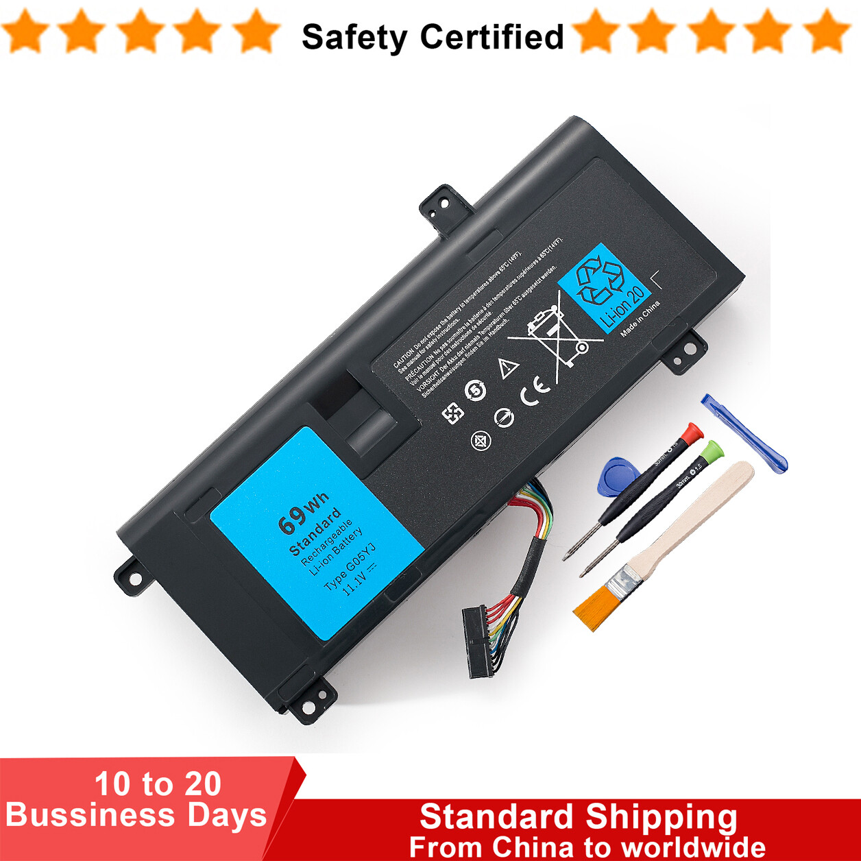 69WH G05YJ 0G05YJ Y3PN0 8X70T Battery For Dell Alienware A14 M14X R3 R4 14D-1528