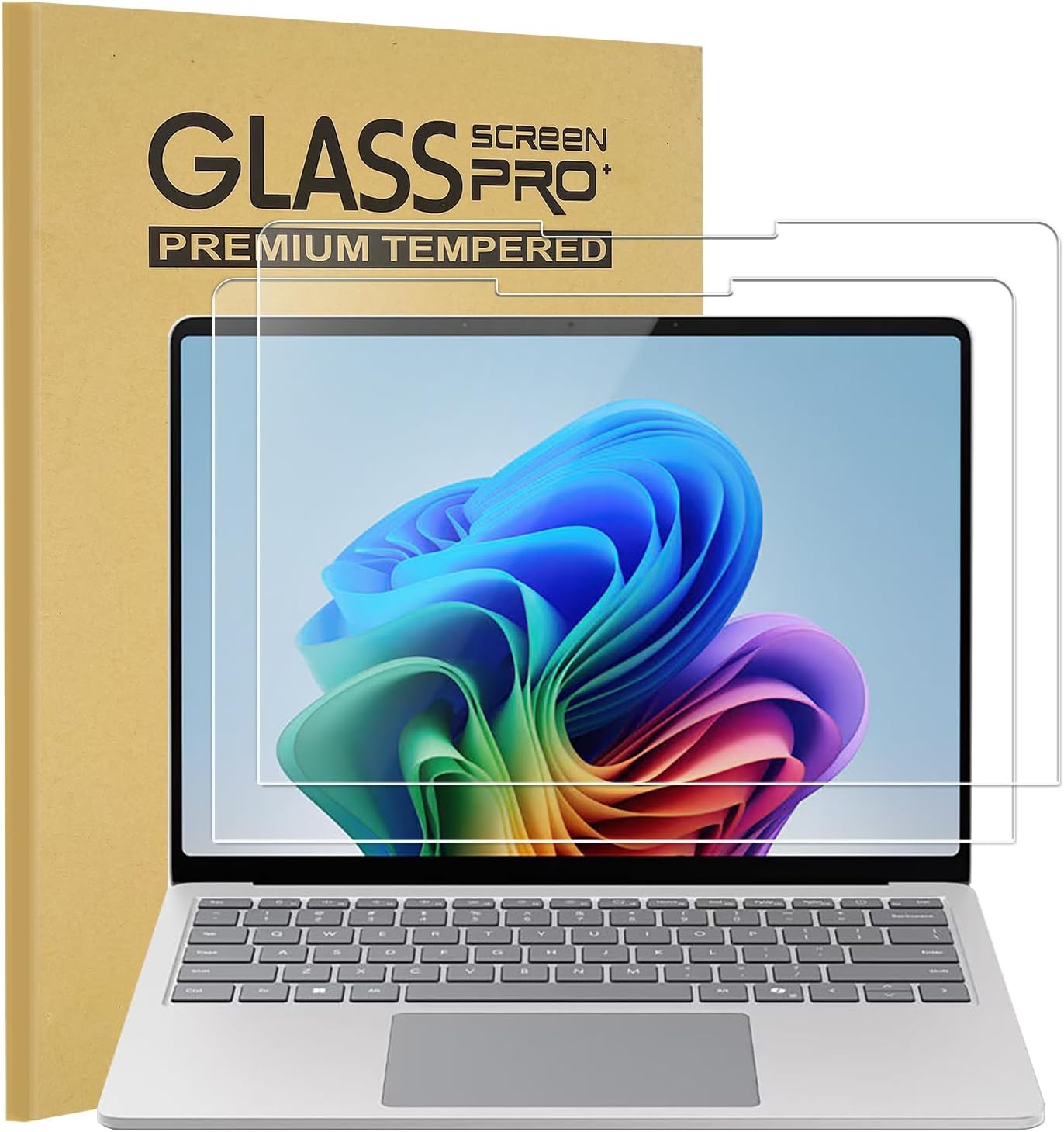 2 Pack of 9H Hardness Tempered Glass Screen Protectors for Surface Laptop 8/7 15