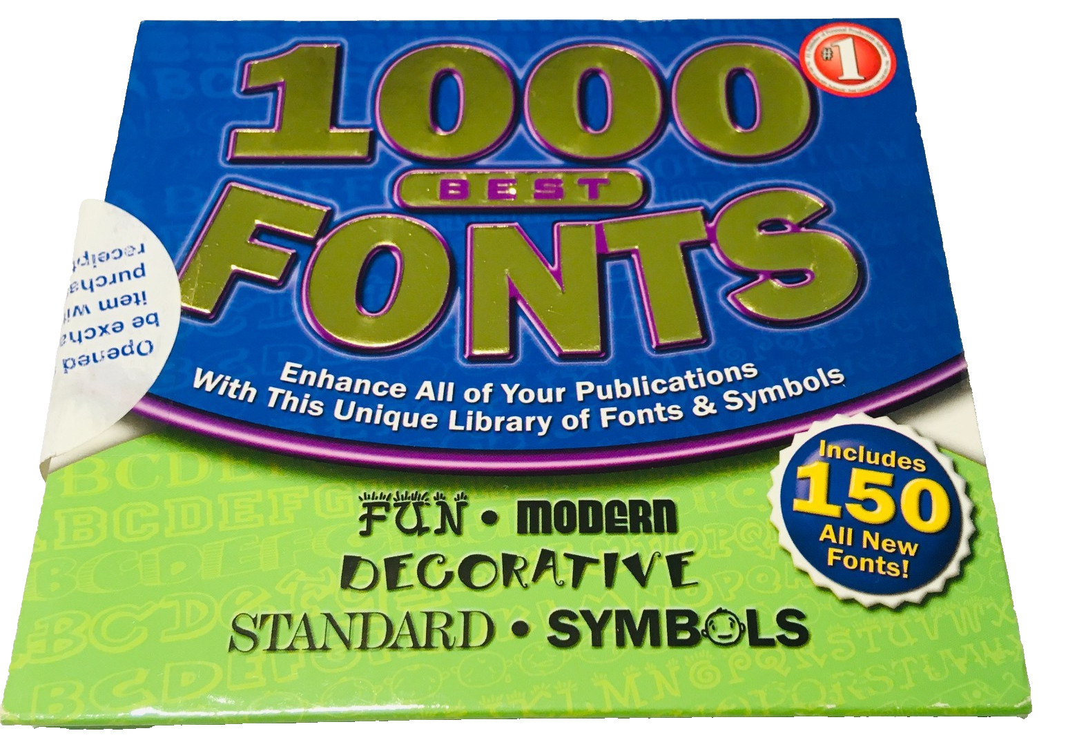Cosmi CD 1,000 Best Fonts Windows 98SE ME 2000 XP 6MB Hard Drive Pentium II & Up