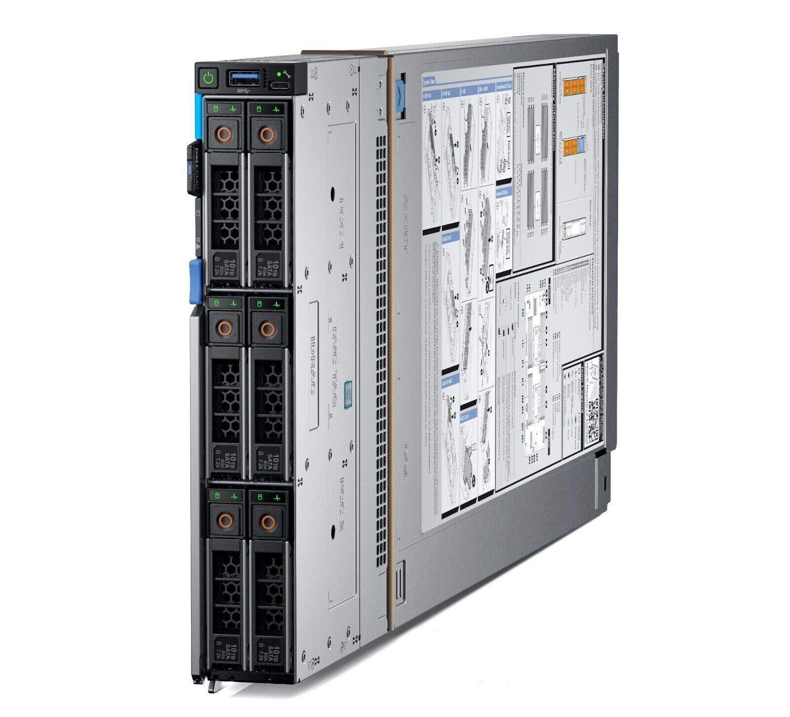 New Dell PowerEdge MX740c 2x 20C Gold 6230 512GB Ram 5x 3.84TB SSD Blade Server