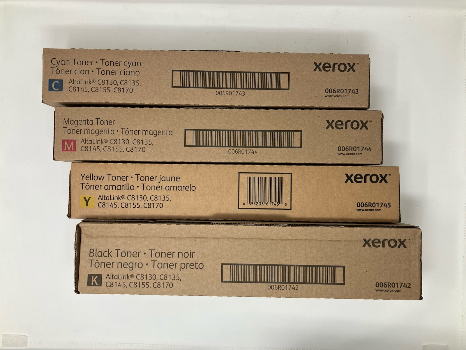 Genuine OEM Xerox Toner CMYK Set 006R01742 006R01743 006R01744 006R01745