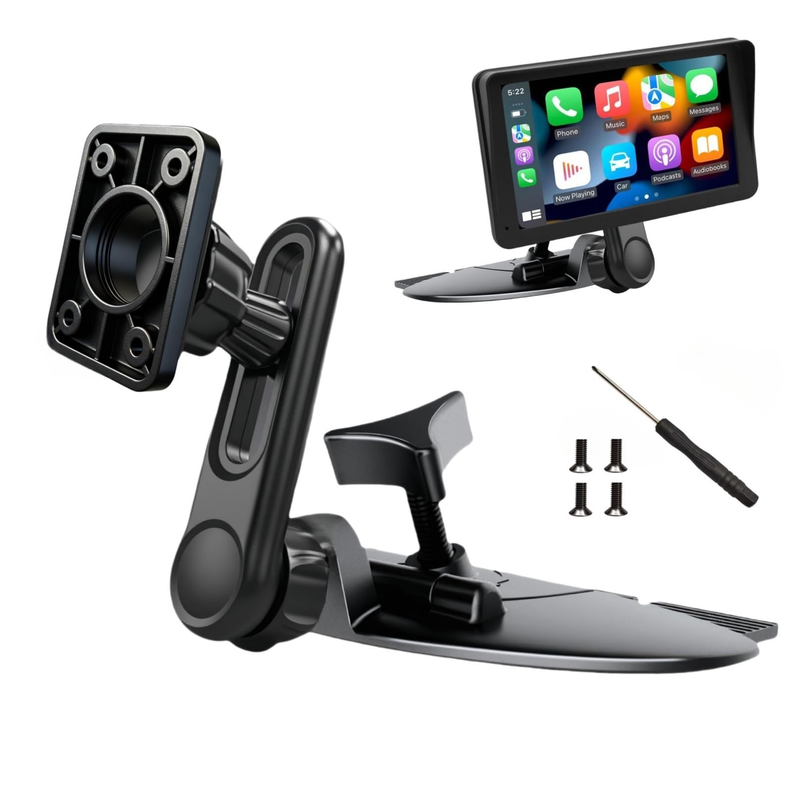 Epronic Extended CD Slot Mount for CarPlay Screen with Screws black