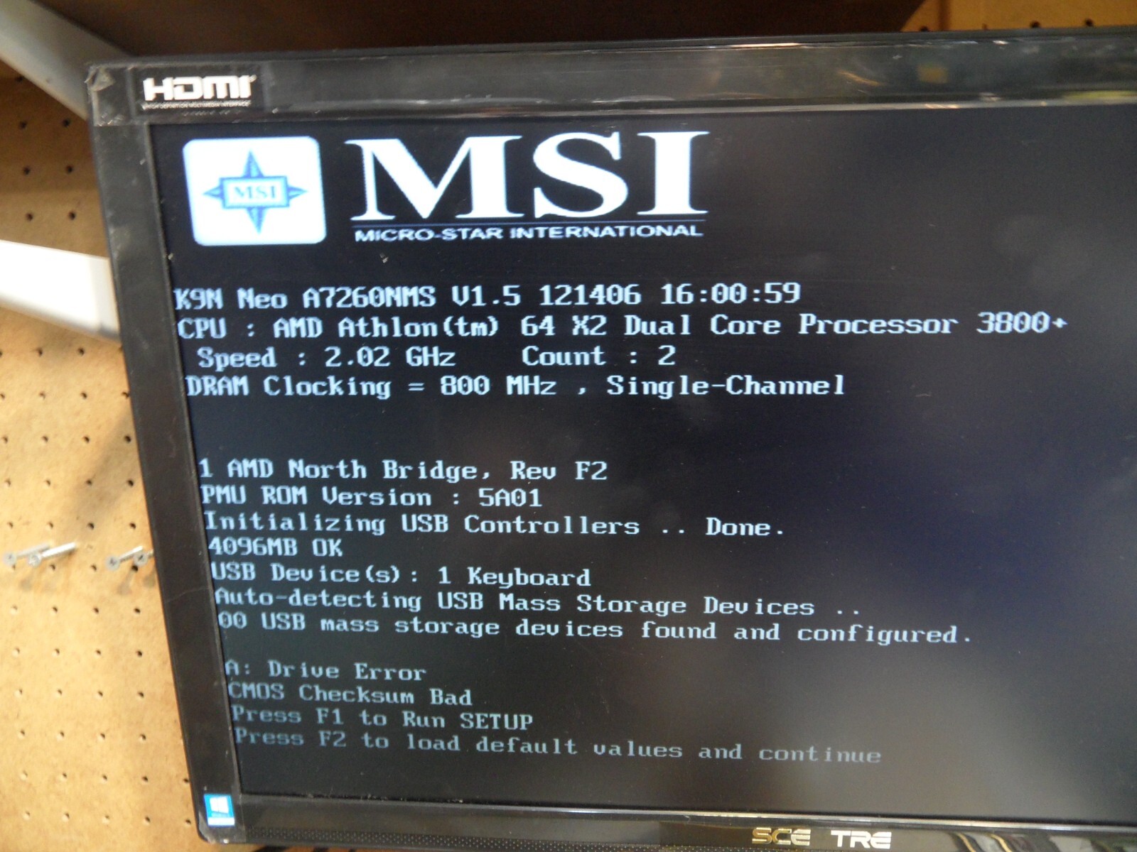 MSI K9N Neo Motherboard AM2 With Athlon II 3800+ With Backplate MS-7260