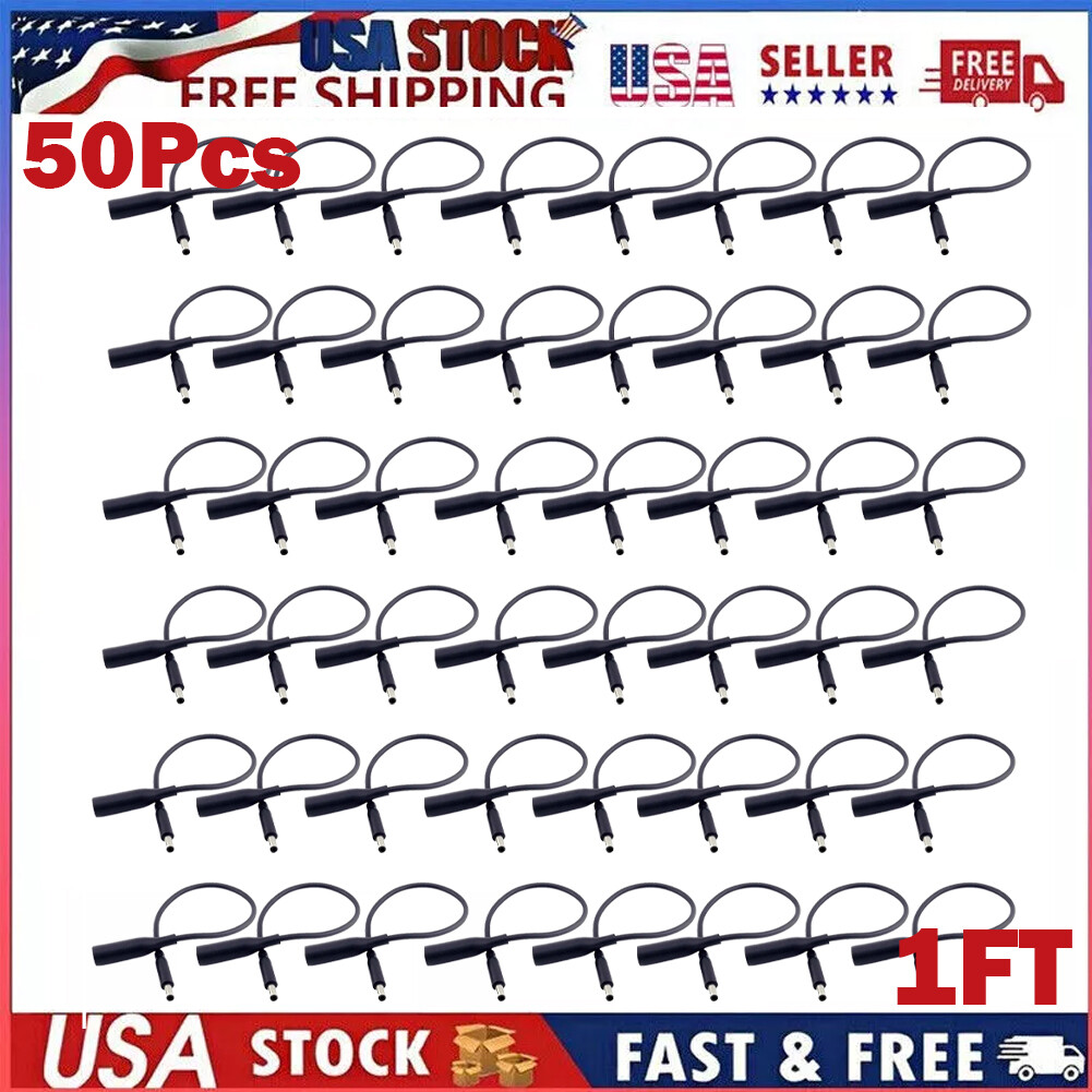 50Pcs DC/AC Power Charger Converter Adapter Cable 7.4mm To 4.5mm for Dell 1FT US